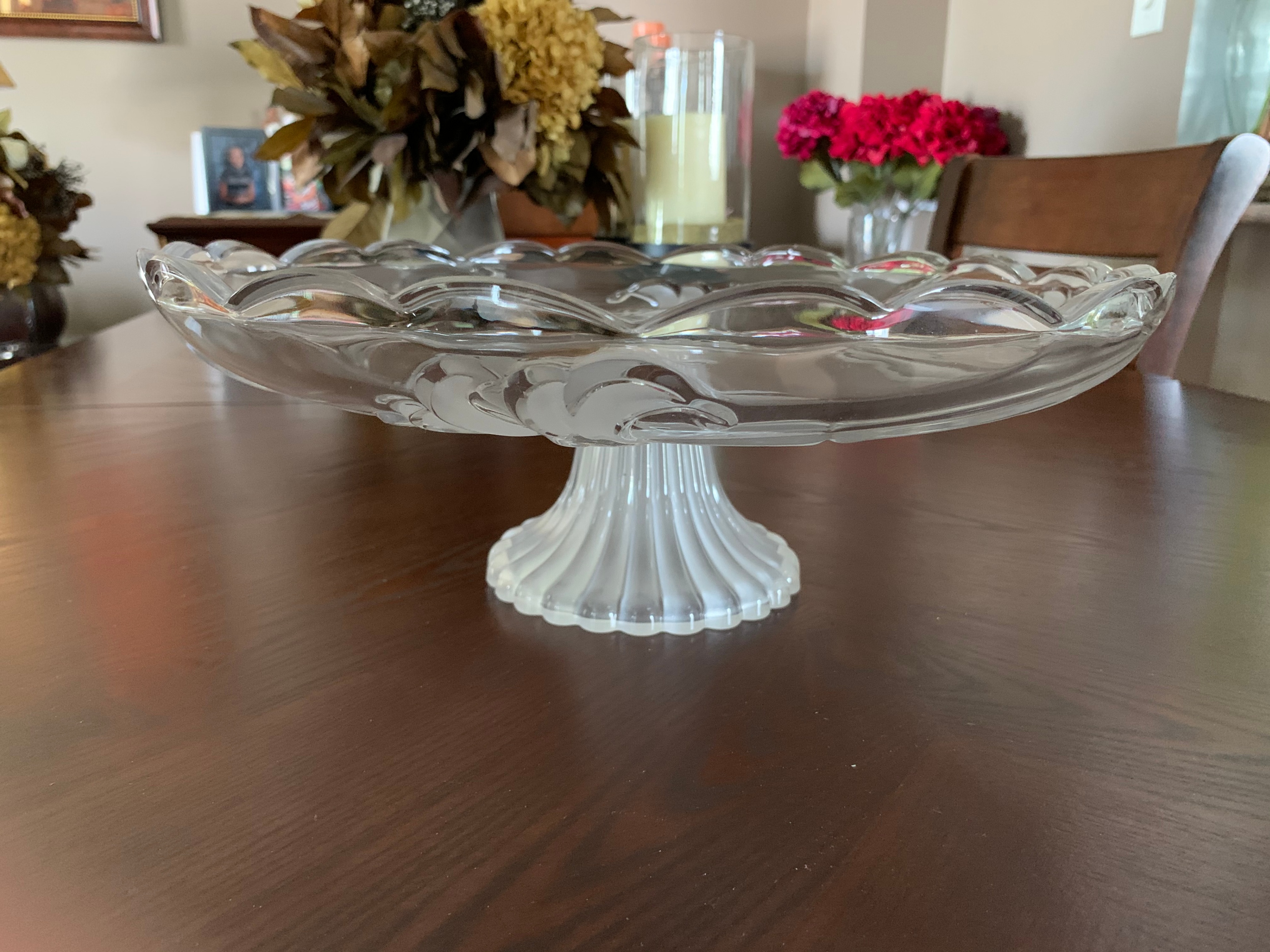 Studio Nova Crystal Cake Stand with Floral Etching - photo 5