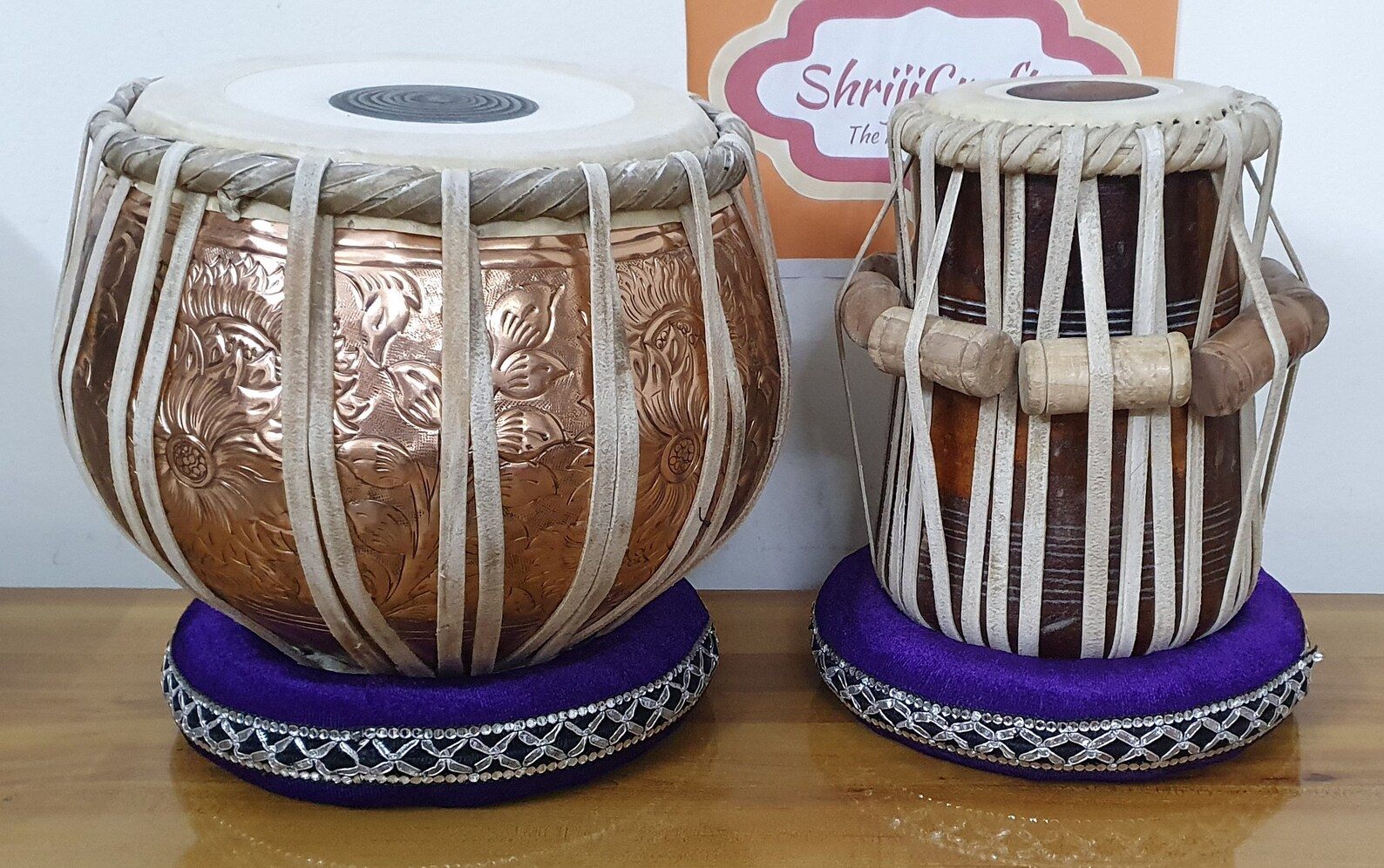 Professional Copper Bayan & Dayan Tabla Drum Set
