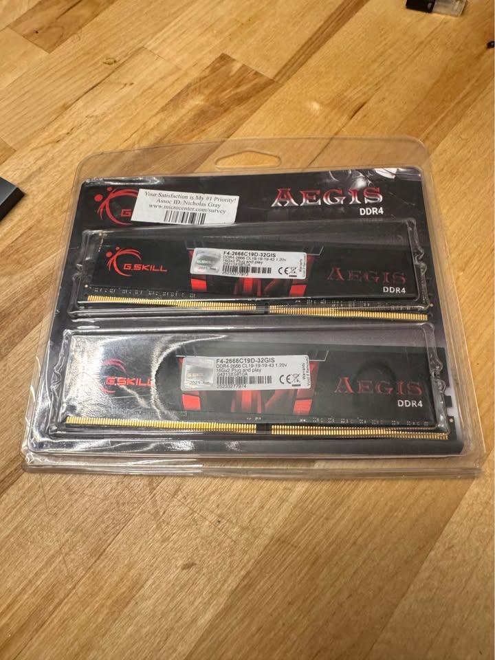 G.SKILL Aegis DDR4 RAM 32GB (2x16GB) 2666MHz CL19
