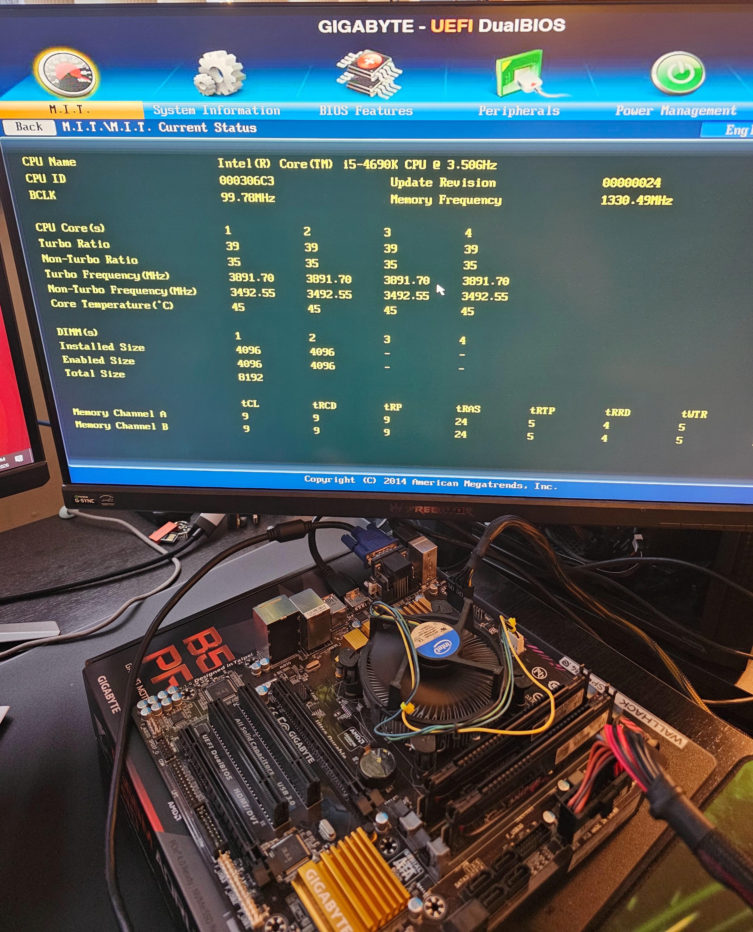 Intel i5 4690k, 8GB RAM H97 MicroATX Combo