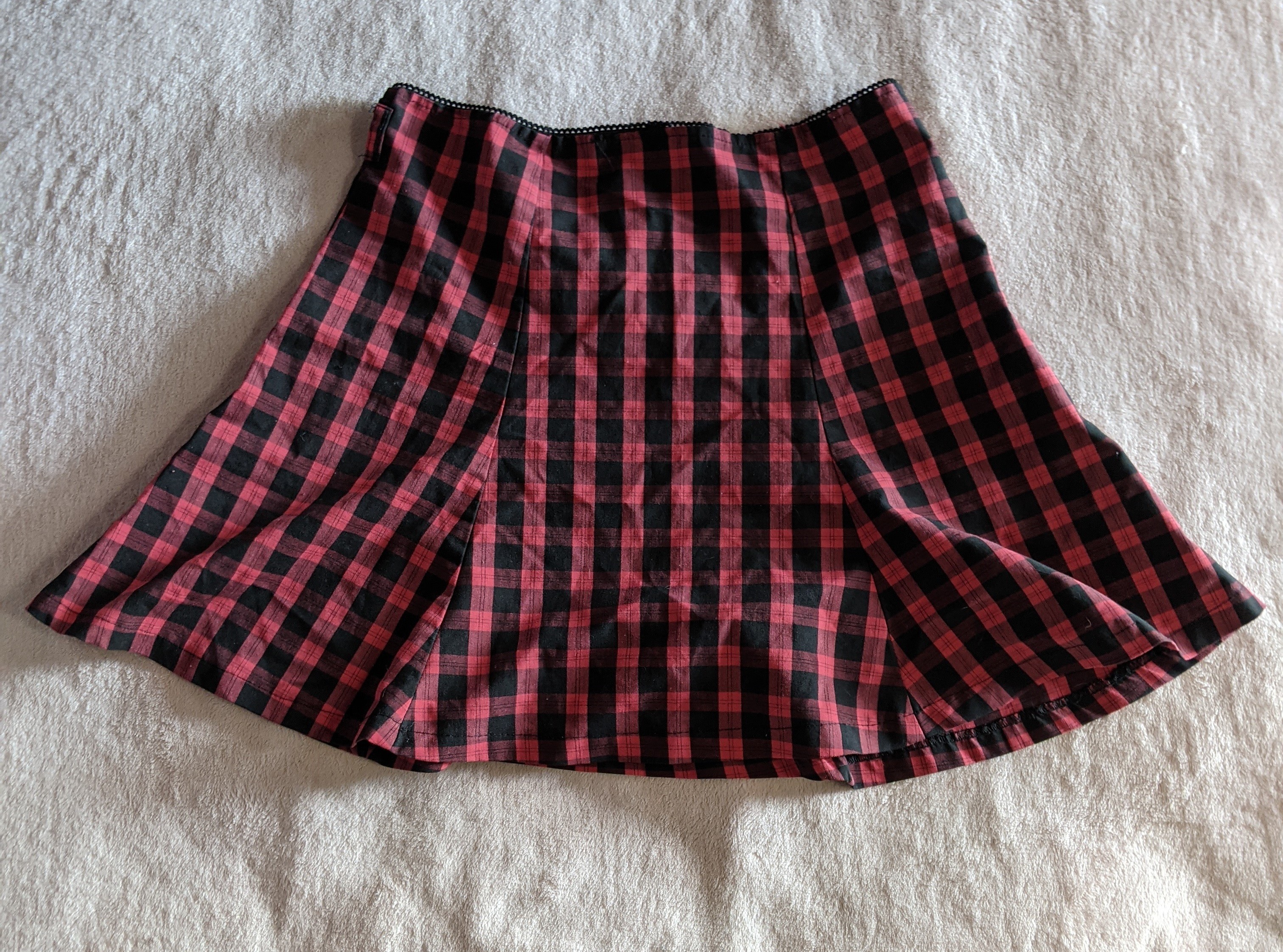Red Plaid Flare Skirt - photo 2