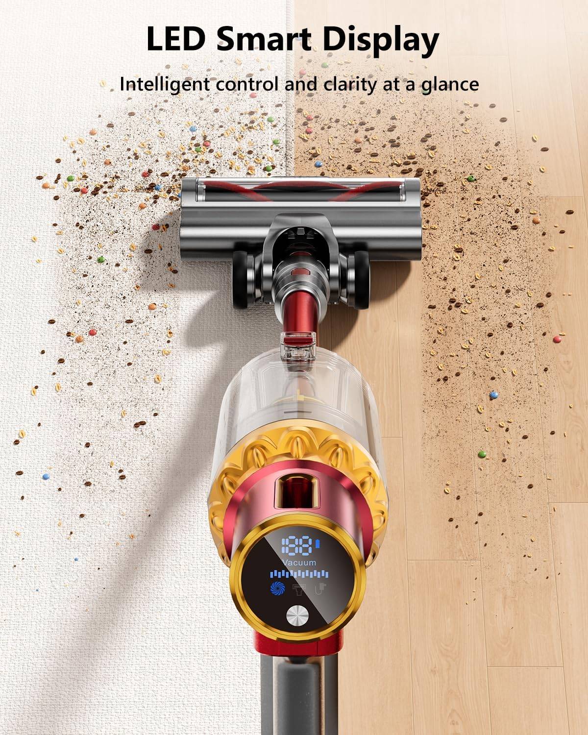 Cordless Vacuum Cleaner, 580W 48Kpa Vacuum Cleaner for Home - photo 5