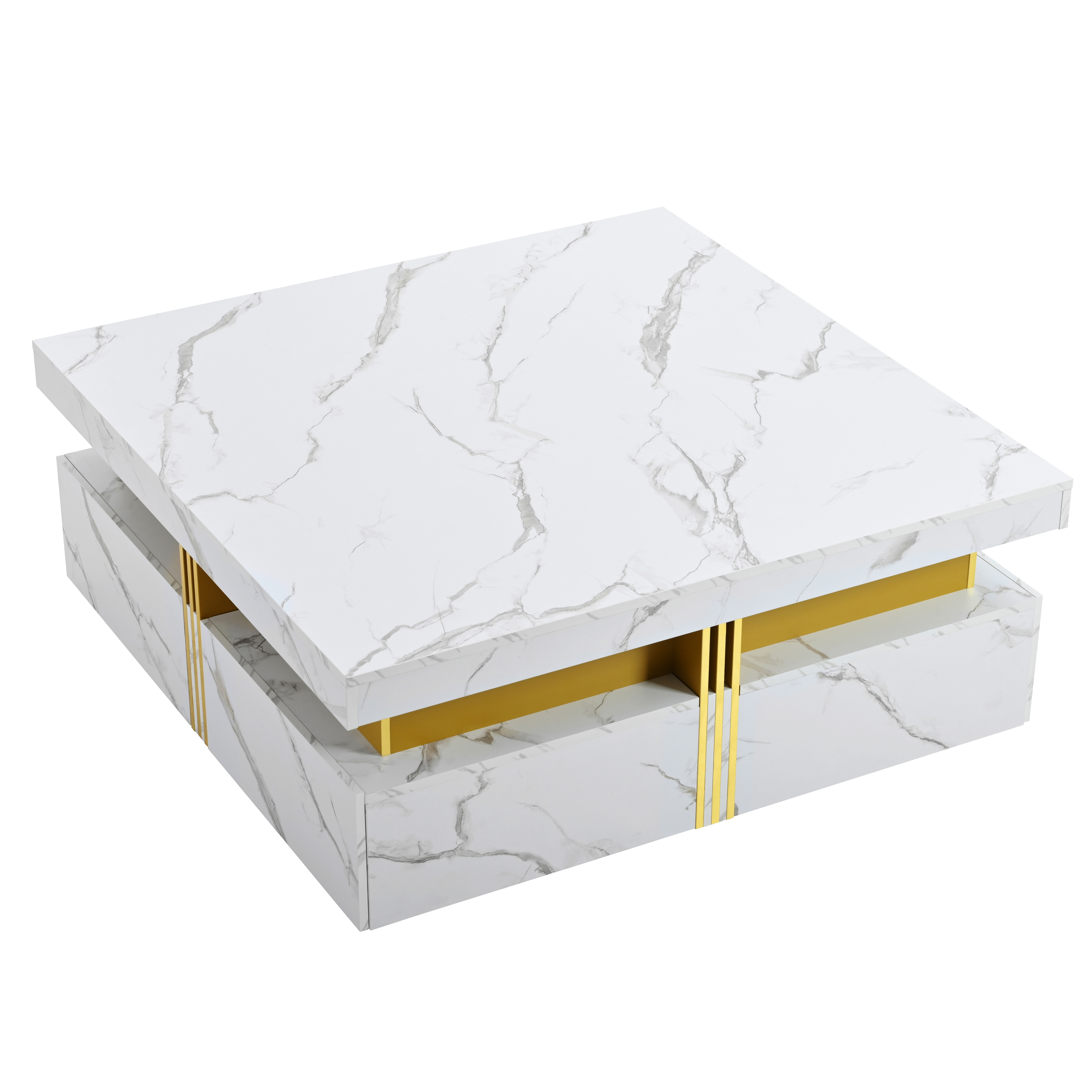 Modern Coffee Table with 4 Drawers – Storage & Minimal Design - photo 3