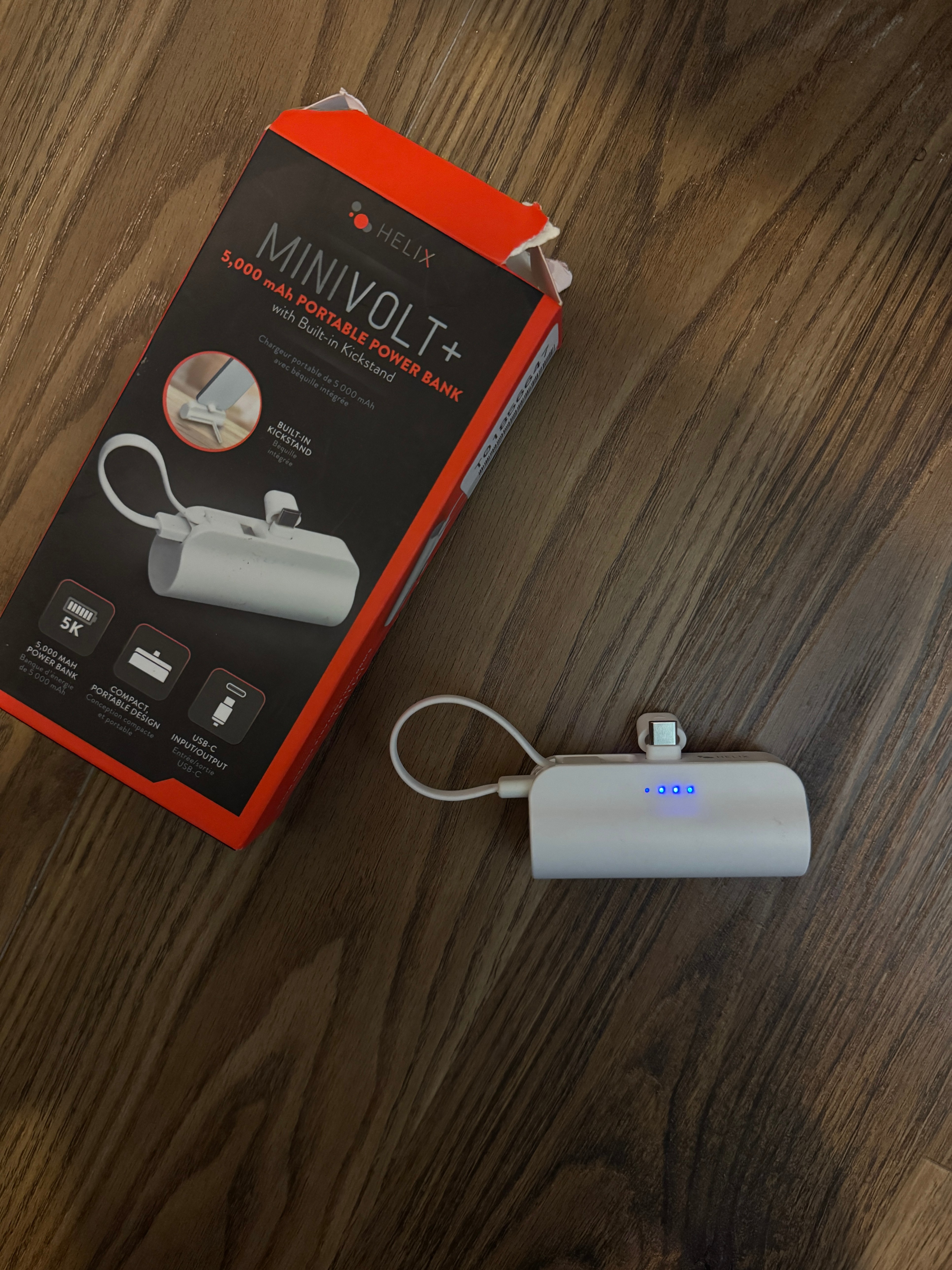 Helix MiniVolt+ 5000mAh Portable Power Bank – Working