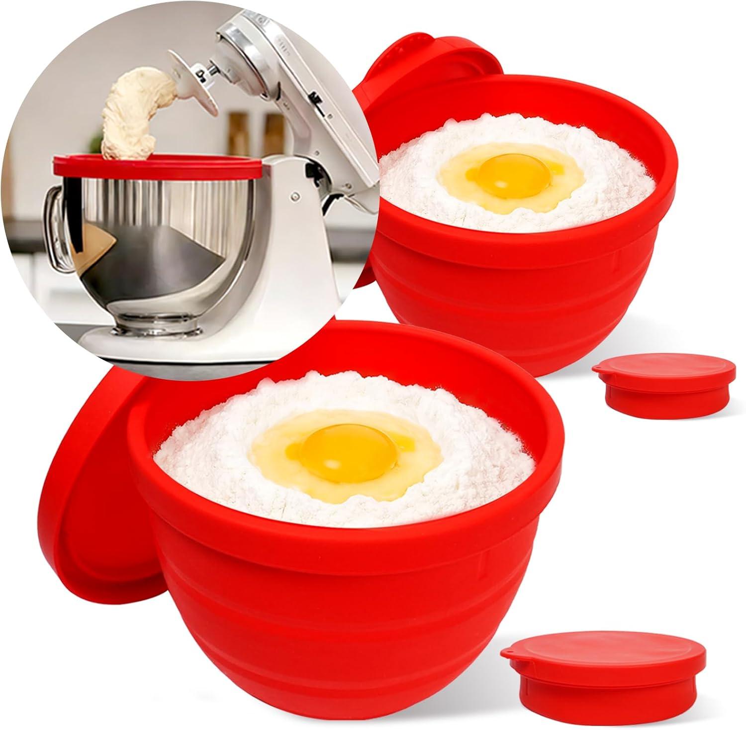 Foldable & Thickened Silicone Bowl Liners for KitchenAid Mixer,