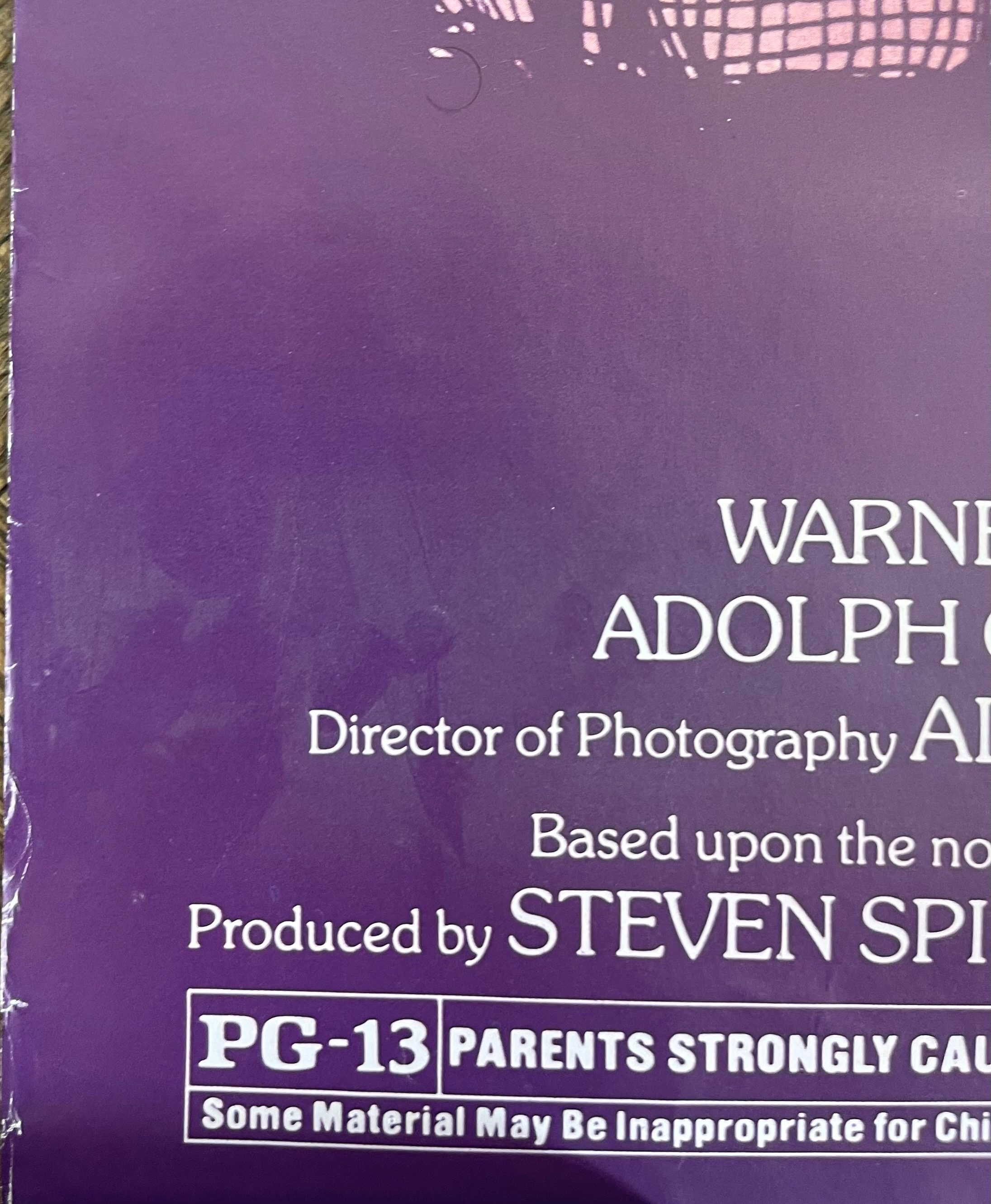 Authentic 1985 The Color Purple Movie Poster (Rolled) - photo 3