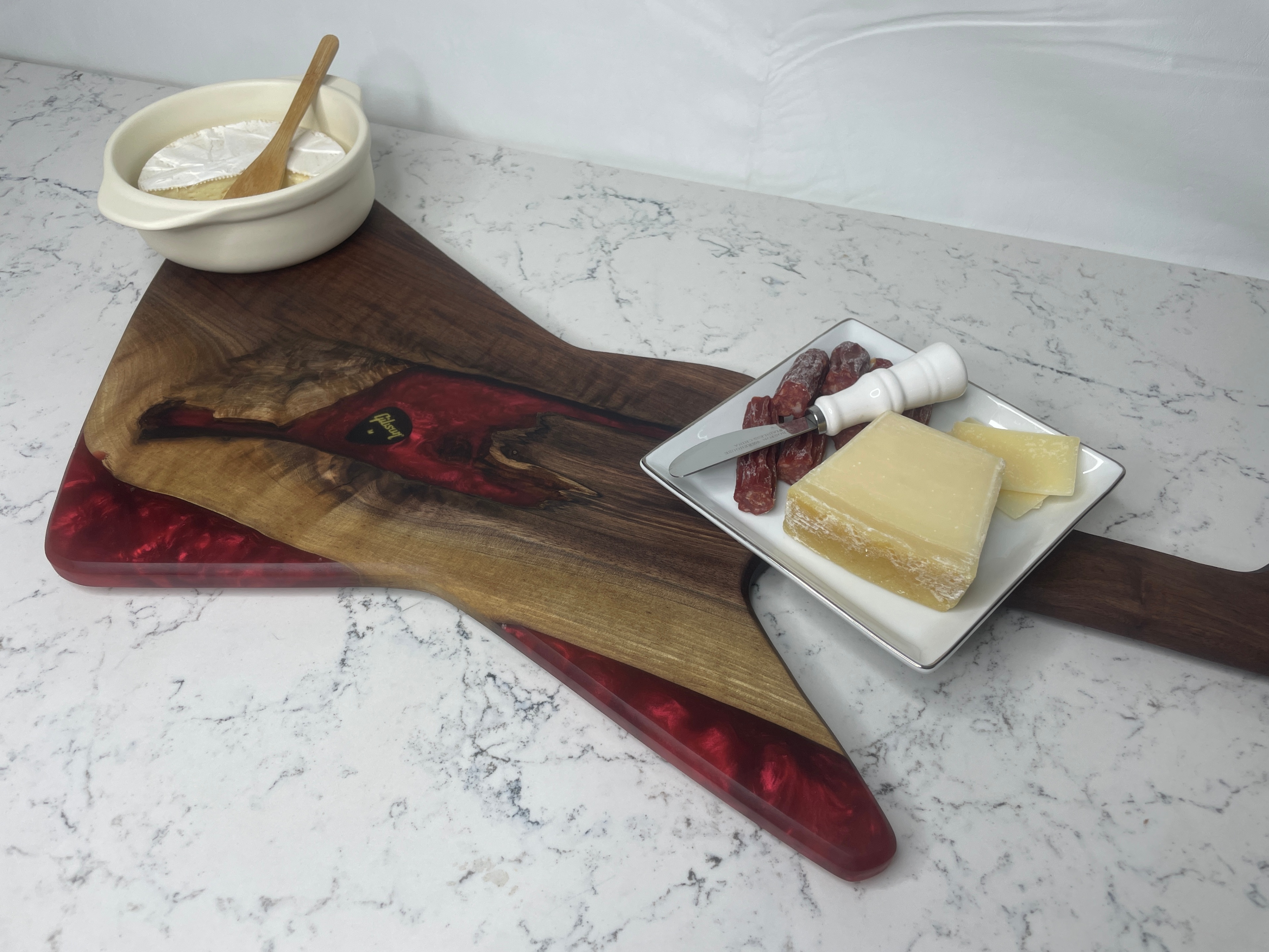 "Guitar"-Erie Board (Gibson Charcuterie Board w/ Dragon Epoxy) - photo 3