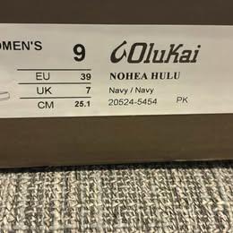 New in box Olukai Nohea Hulu Women's Navy Slippers Size 9 - photo 2