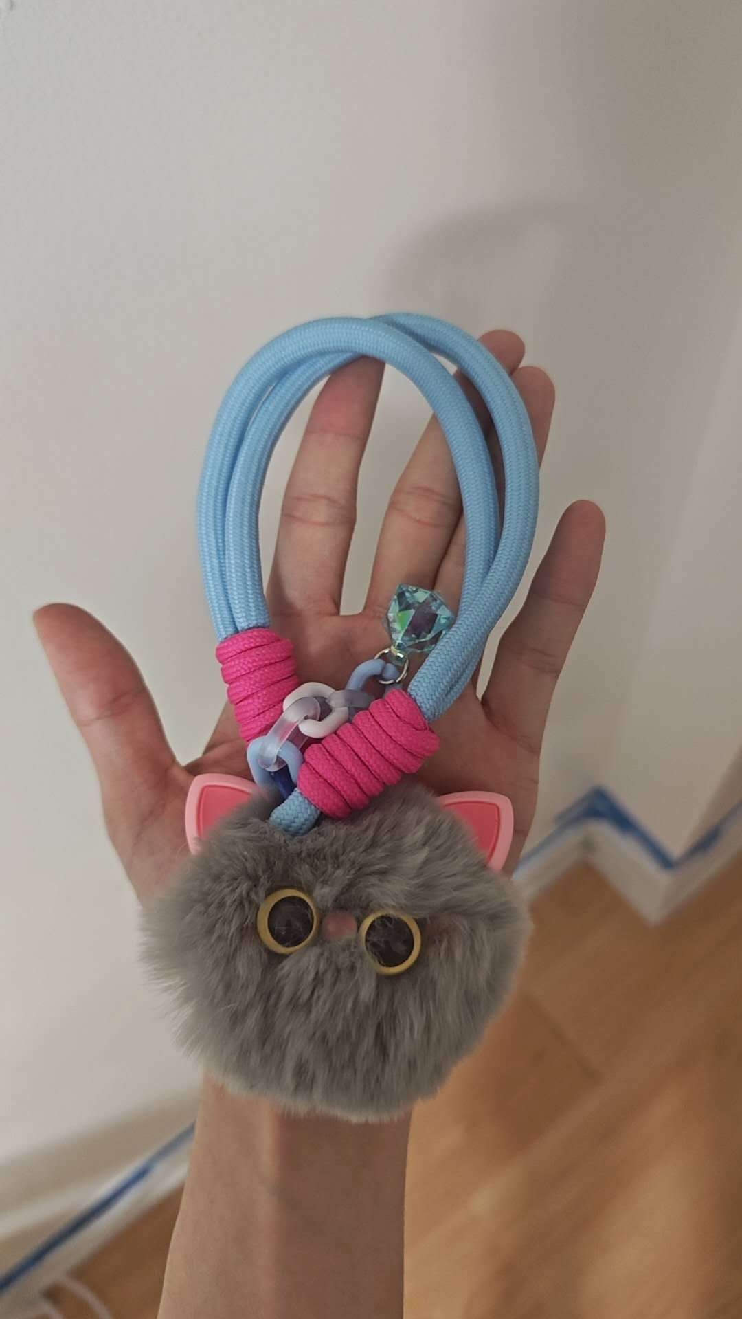 Fluffy Cat Bag Charm / Keychain - photo 2