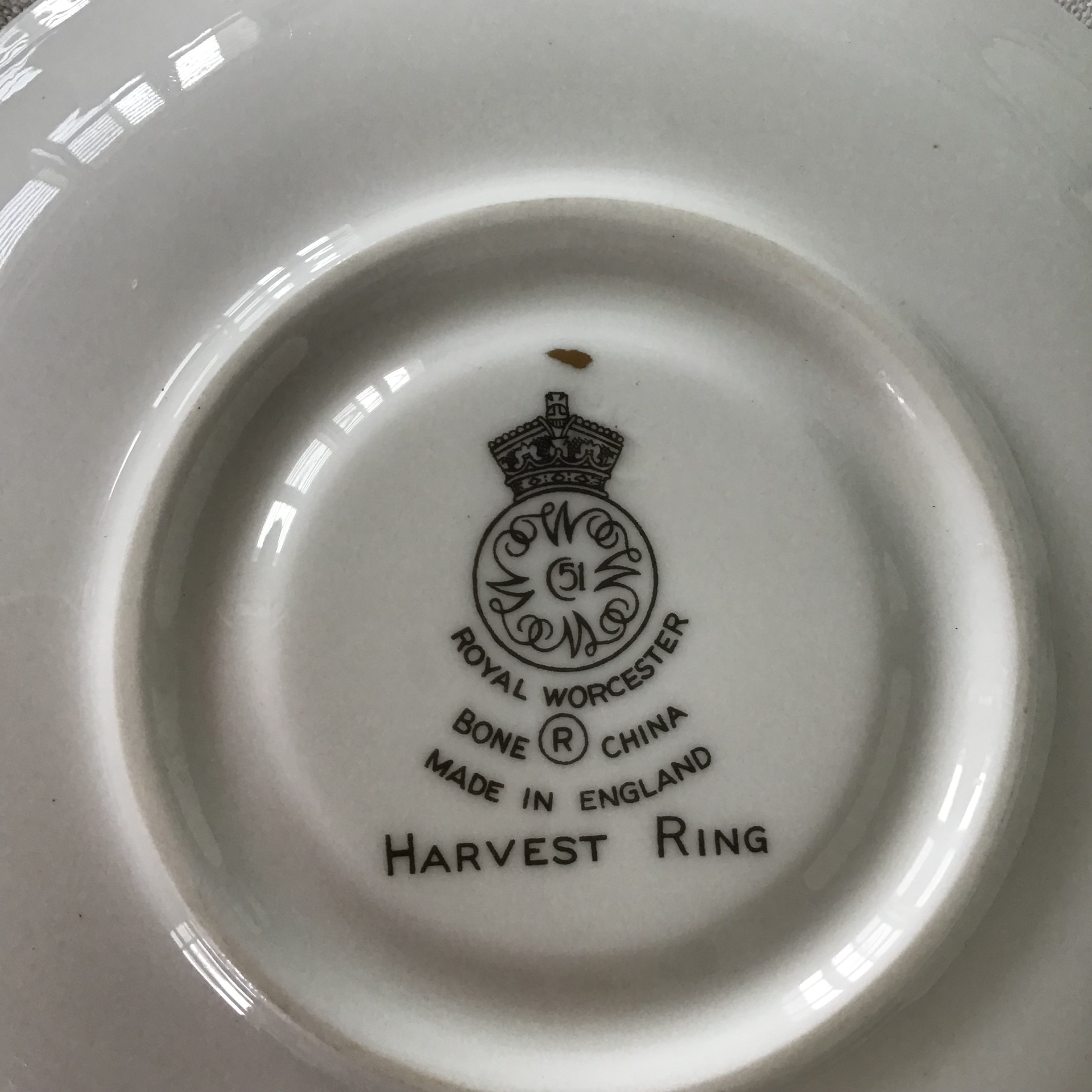 English Royal Worcester cups and saucers Harvest Ring - photo 2