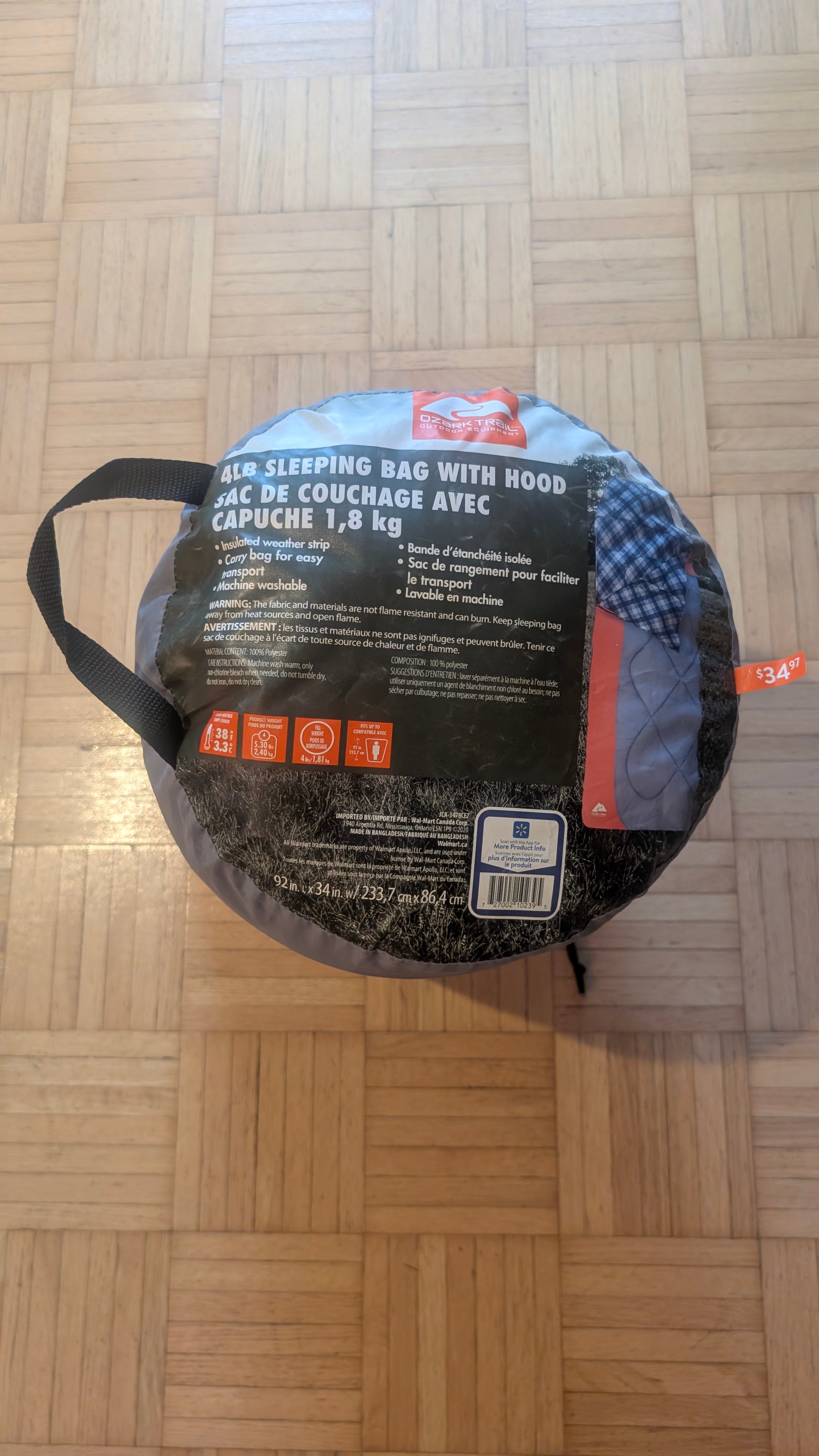 Ozark Trail Sleeping Bag with Hood - 1.8 kg - photo 2