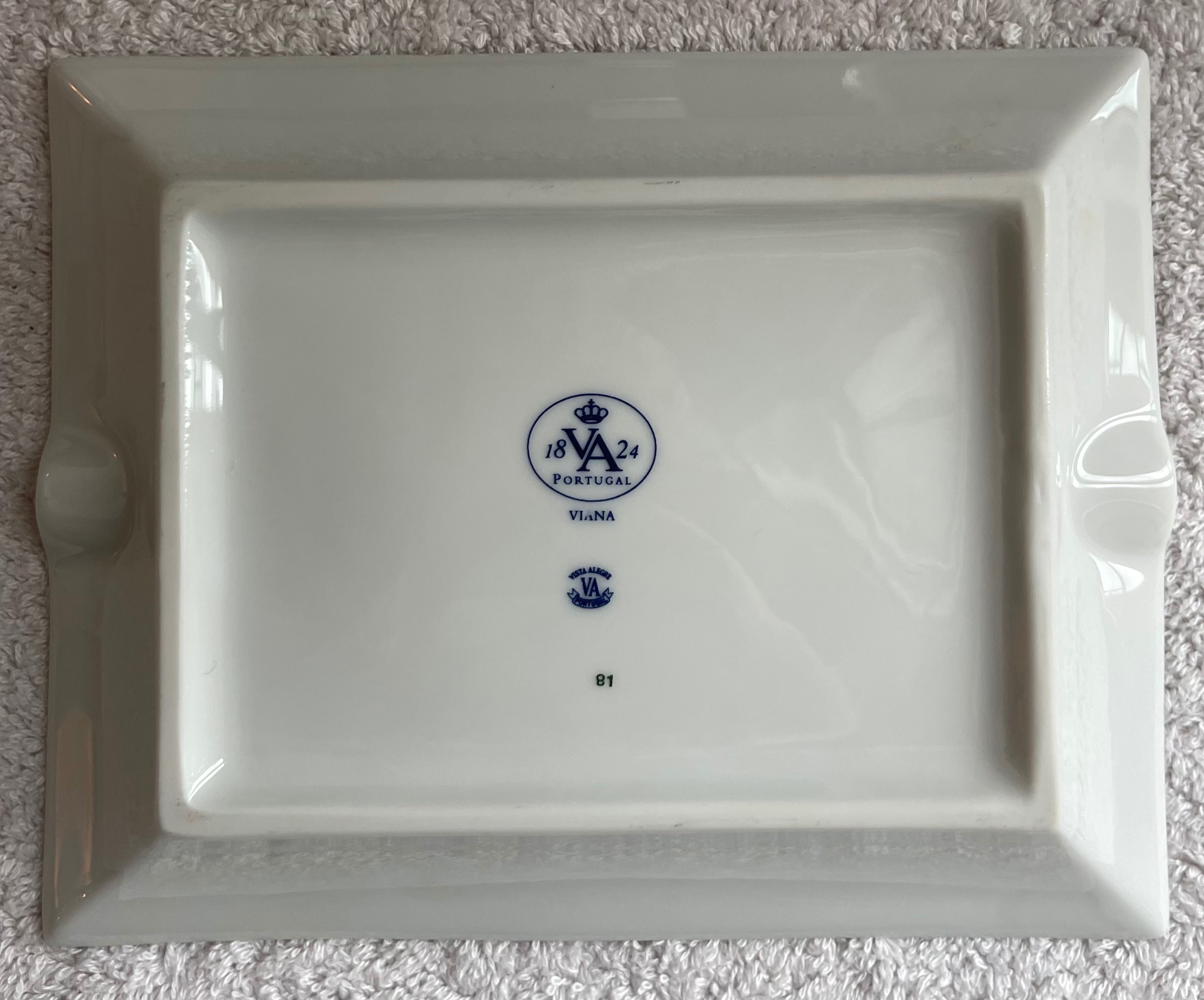 Mint Vista Alegre Portugal Large Porcelain Tray/Ashtray - photo 4