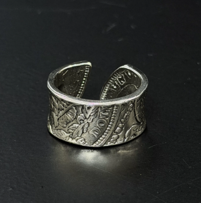 Adjustable Silver-Tone Stylish Ring