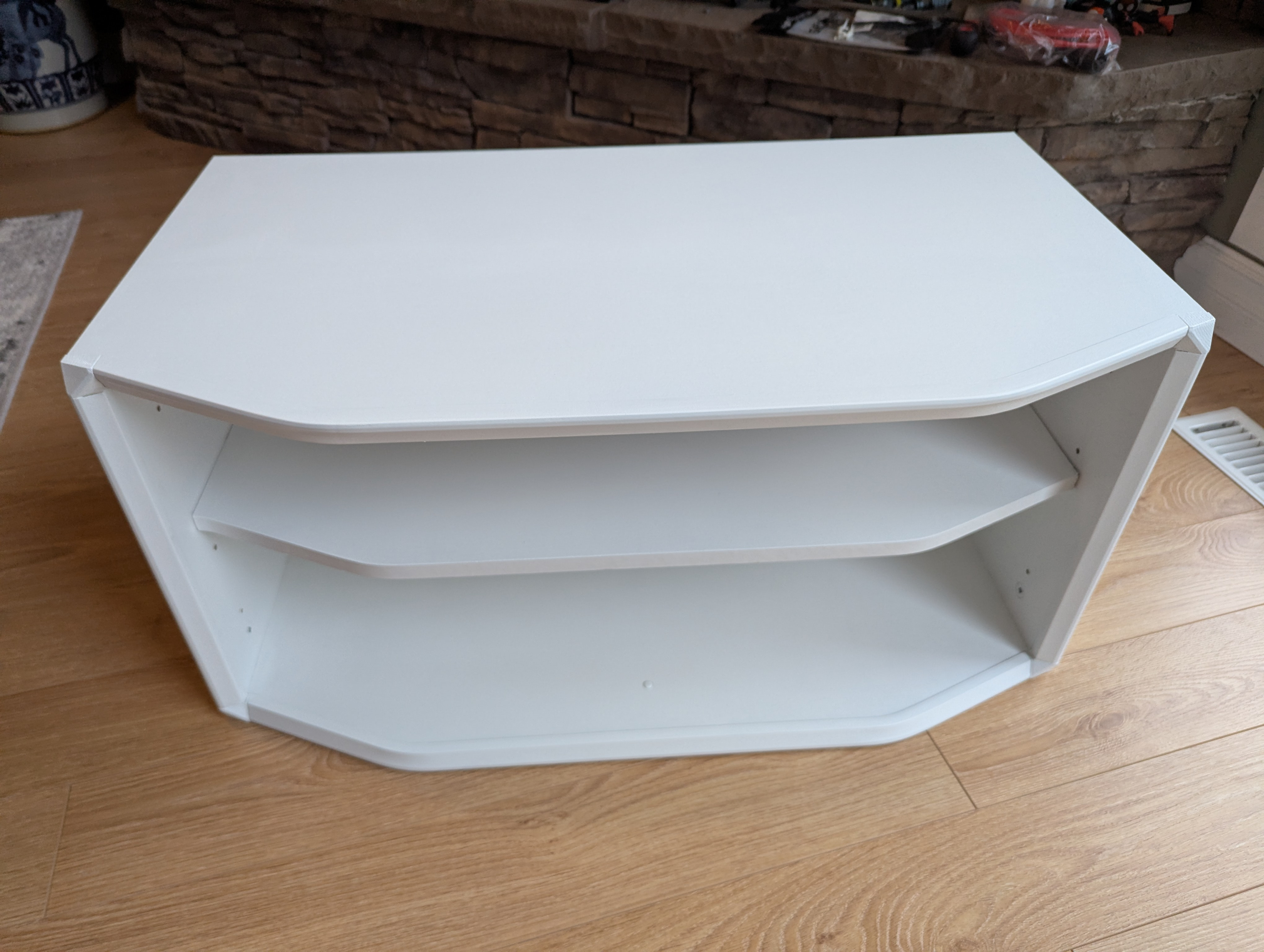 Small White Shelf TV Stand etc W30"XH15"XD16 1/2"