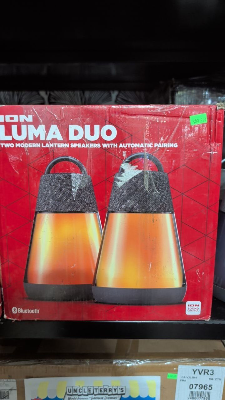 Used ION Luma Duo - Compact, Portable Bluetooth Lantern Speakers