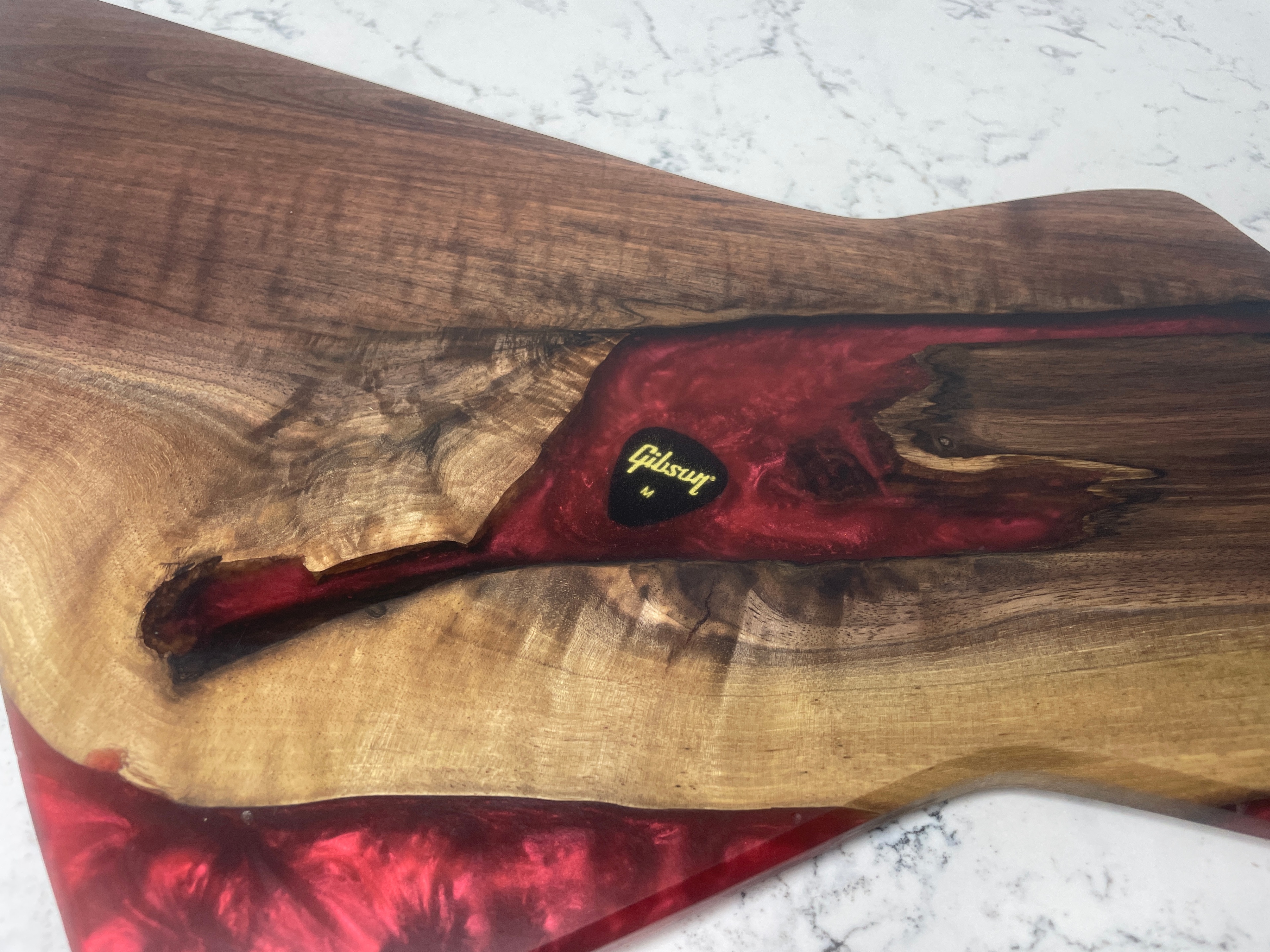 "Guitar"-Erie Board (Gibson Charcuterie Board w/ Dragon Epoxy) - photo 4