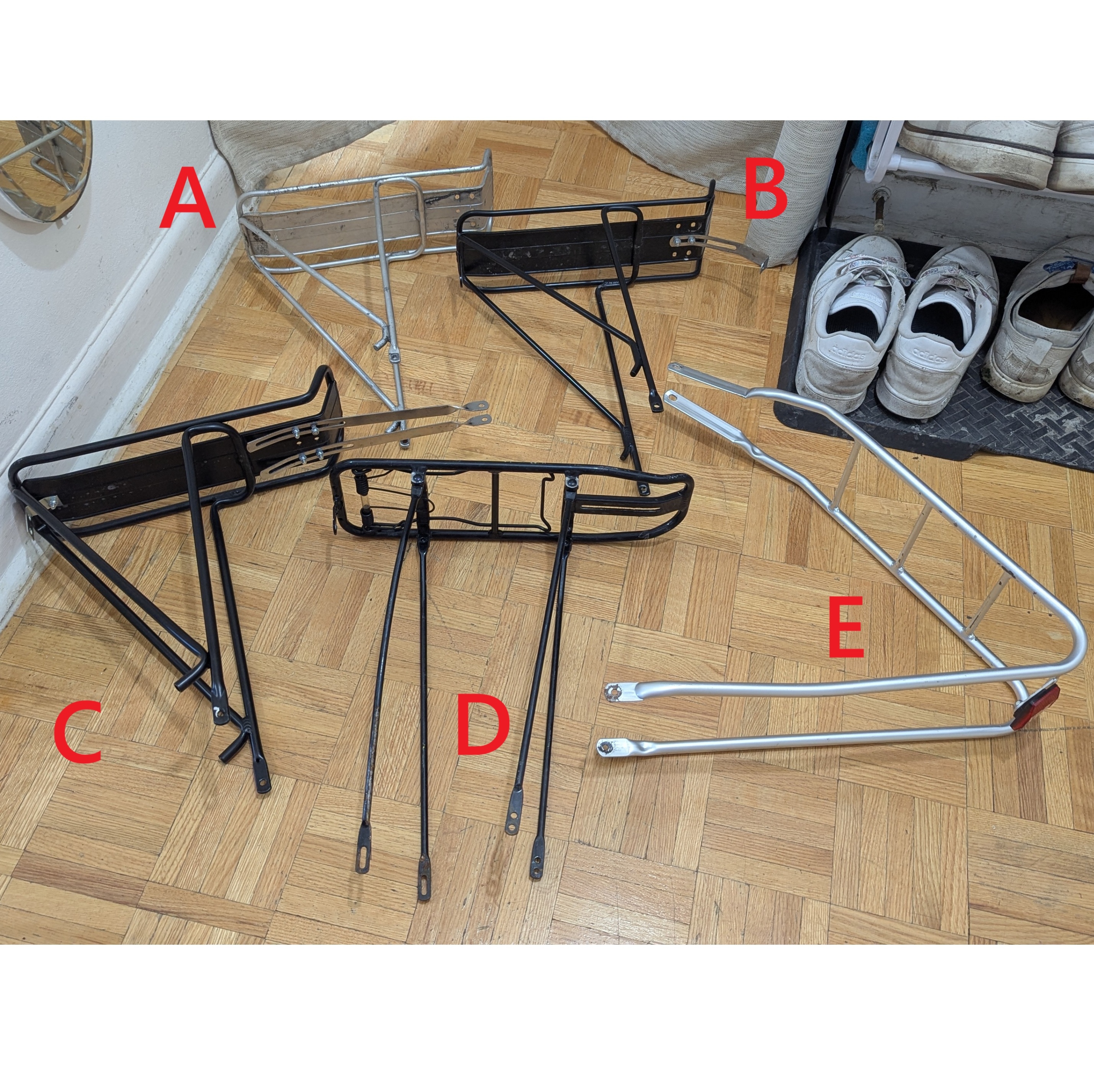 Used Rear Bike Rack Mountain Bike Cargo Rack, Bicycle basket