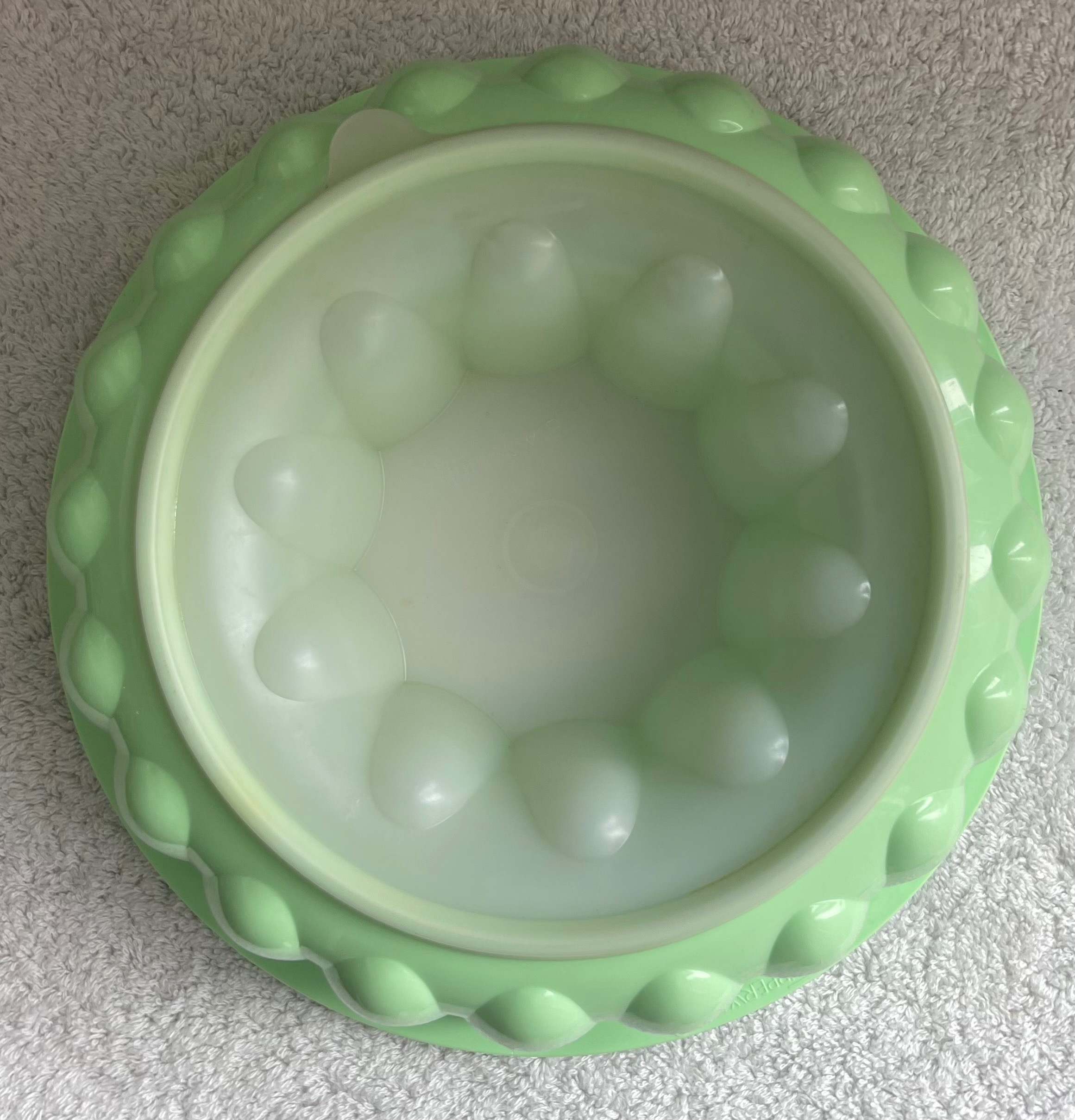 Vintage 1960s Tupperware Mint Green Jello Mold + Original Insert - photo 3