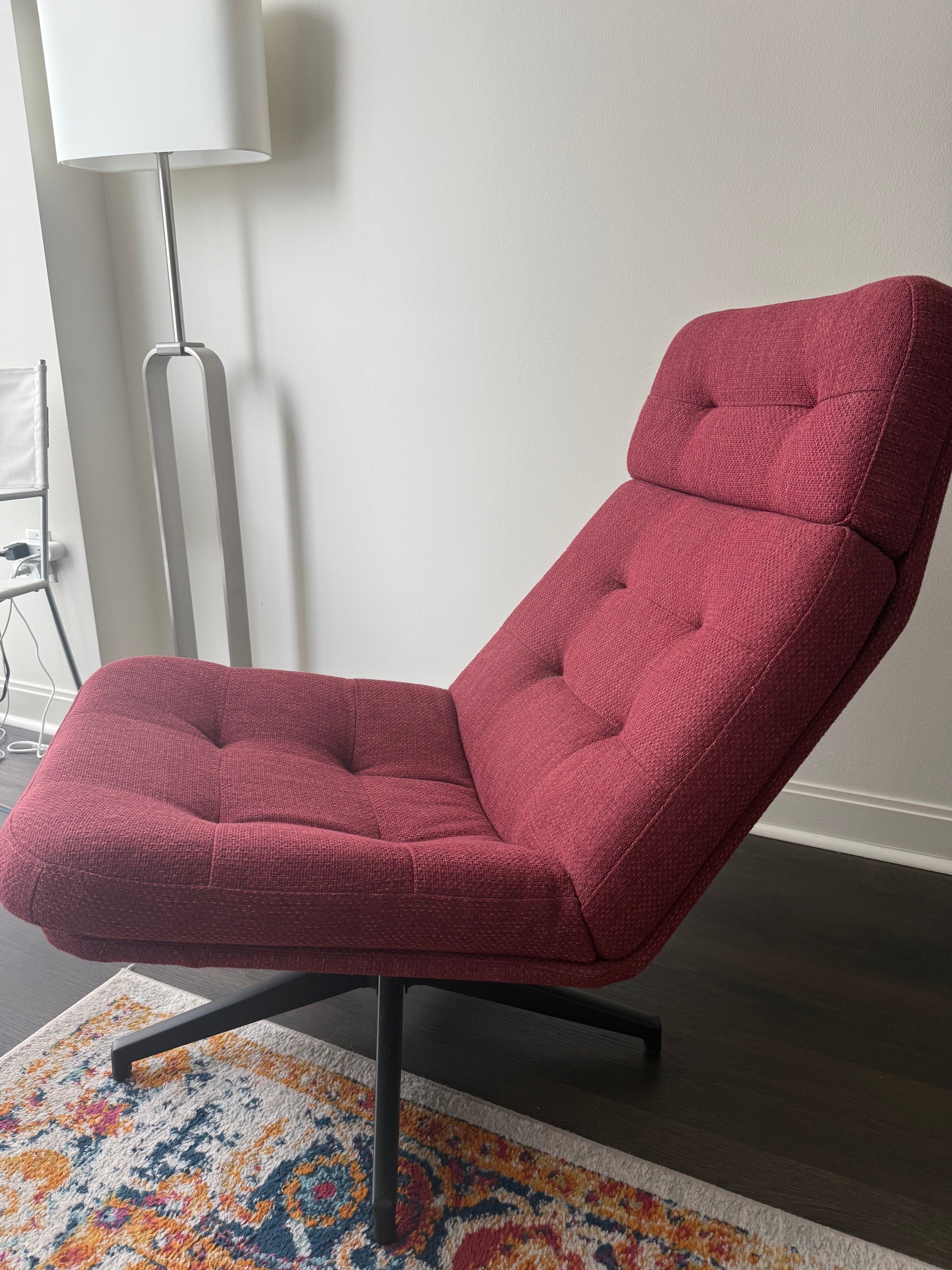 HAVBERG Swivel easy chair, Lejde red-brown - photo 3