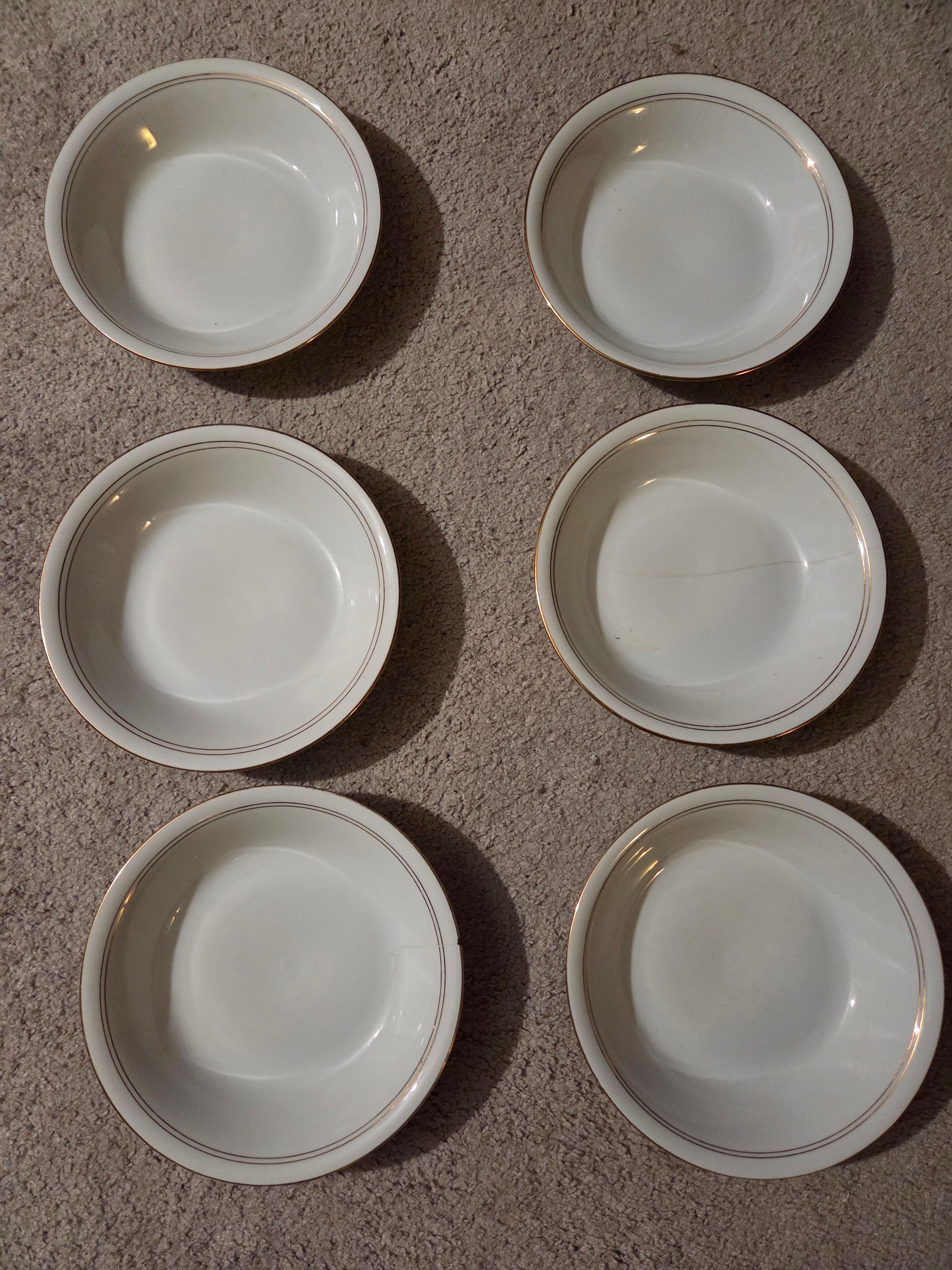 Vintage 7 Pc Bohemia Czechoslovakia Porcelain 8" Serving Bowls - photo 2