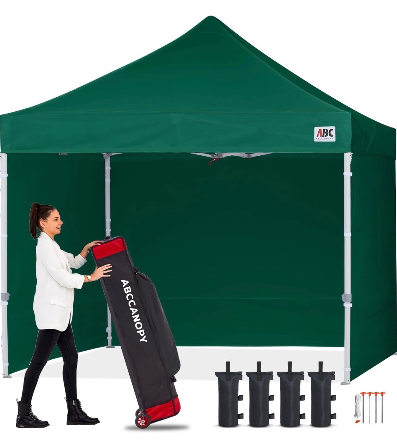 NEW: Pop Up Canopy Tent with Sidewalls 10x10 Commercial ABCCANOP