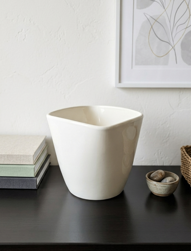 Cream Ceramic Vase - photo 2