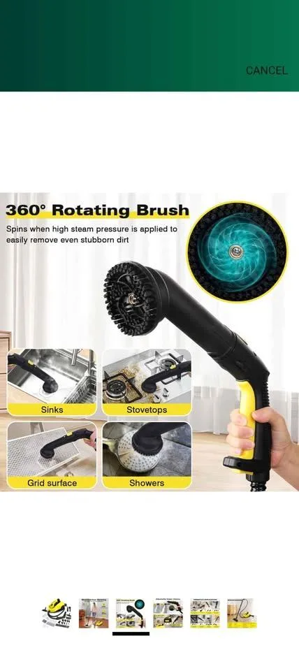 Heavy Duty Canister Steamer with 26 Accessories, - photo 2
