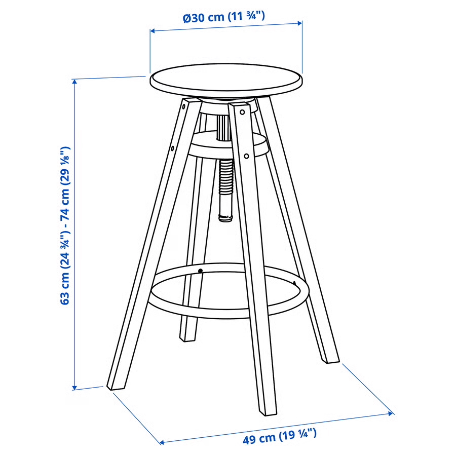 Dalfred Bar Stool - Black (Set of 2) - photo 4
