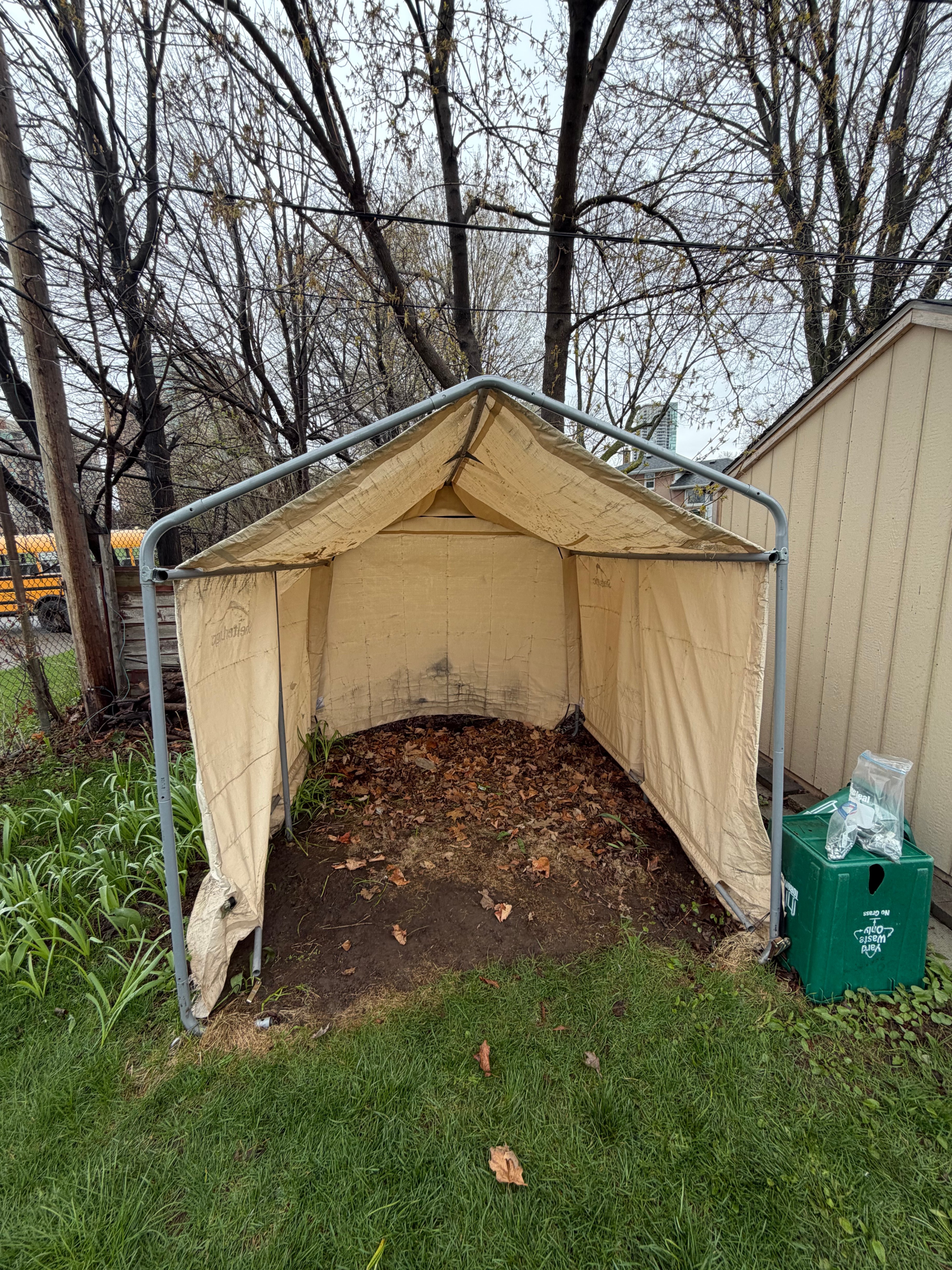 ShelterLogic 10×10×8 Shed - Frame in Good Shape, Cover Trashed - photo 5