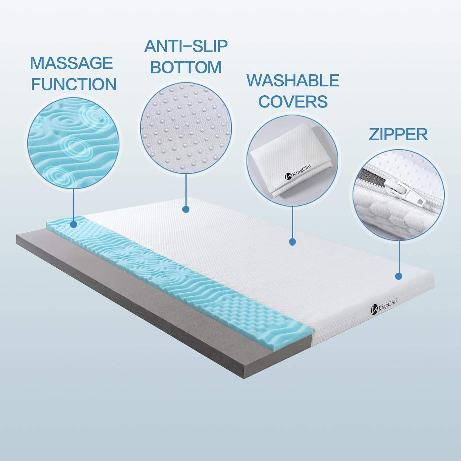 KingChii CertiPUR-US Memory Foam Camping - photo 3