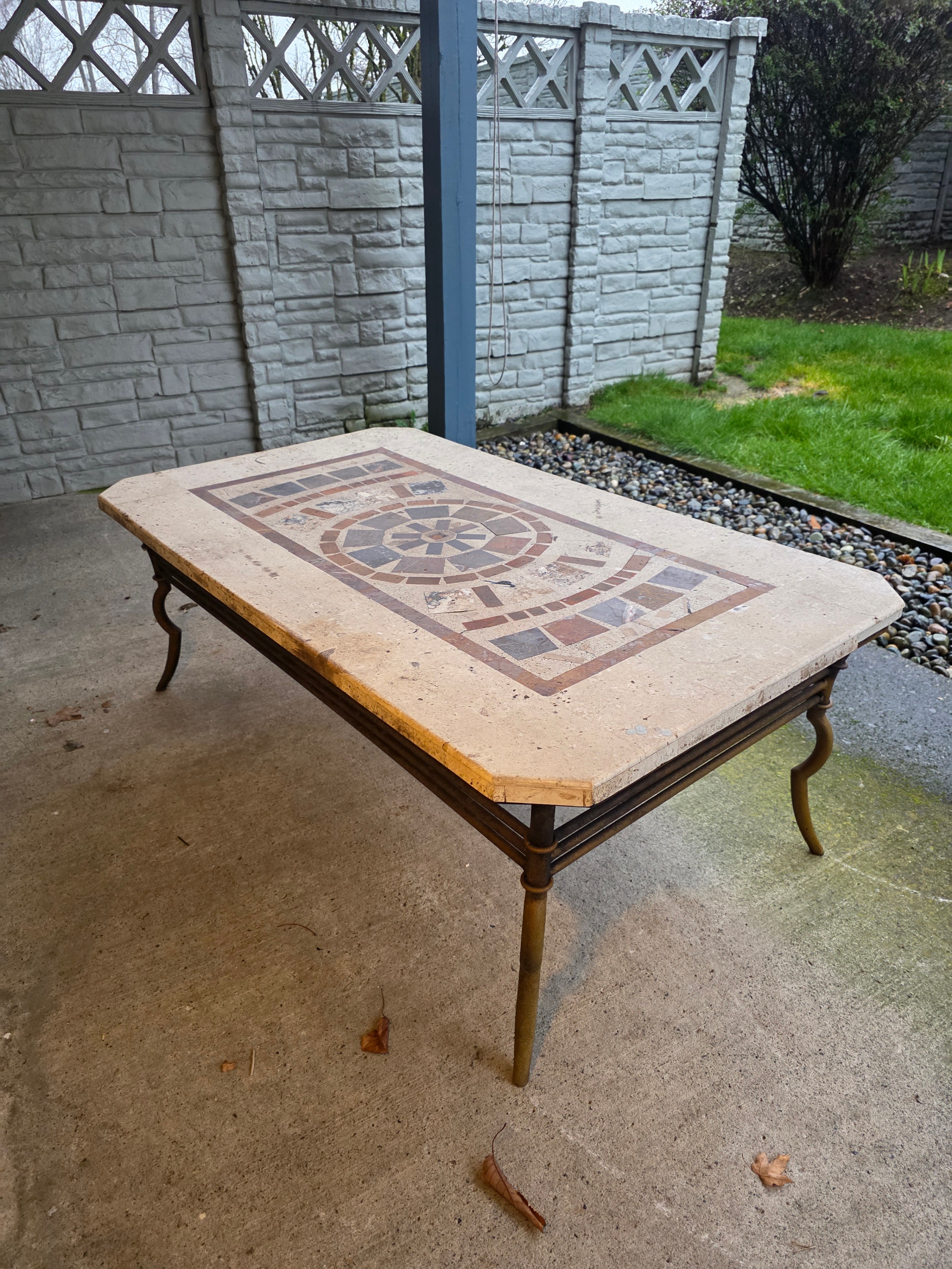 ✨ Vintage Marble Mosaic Coffee Table ✨
