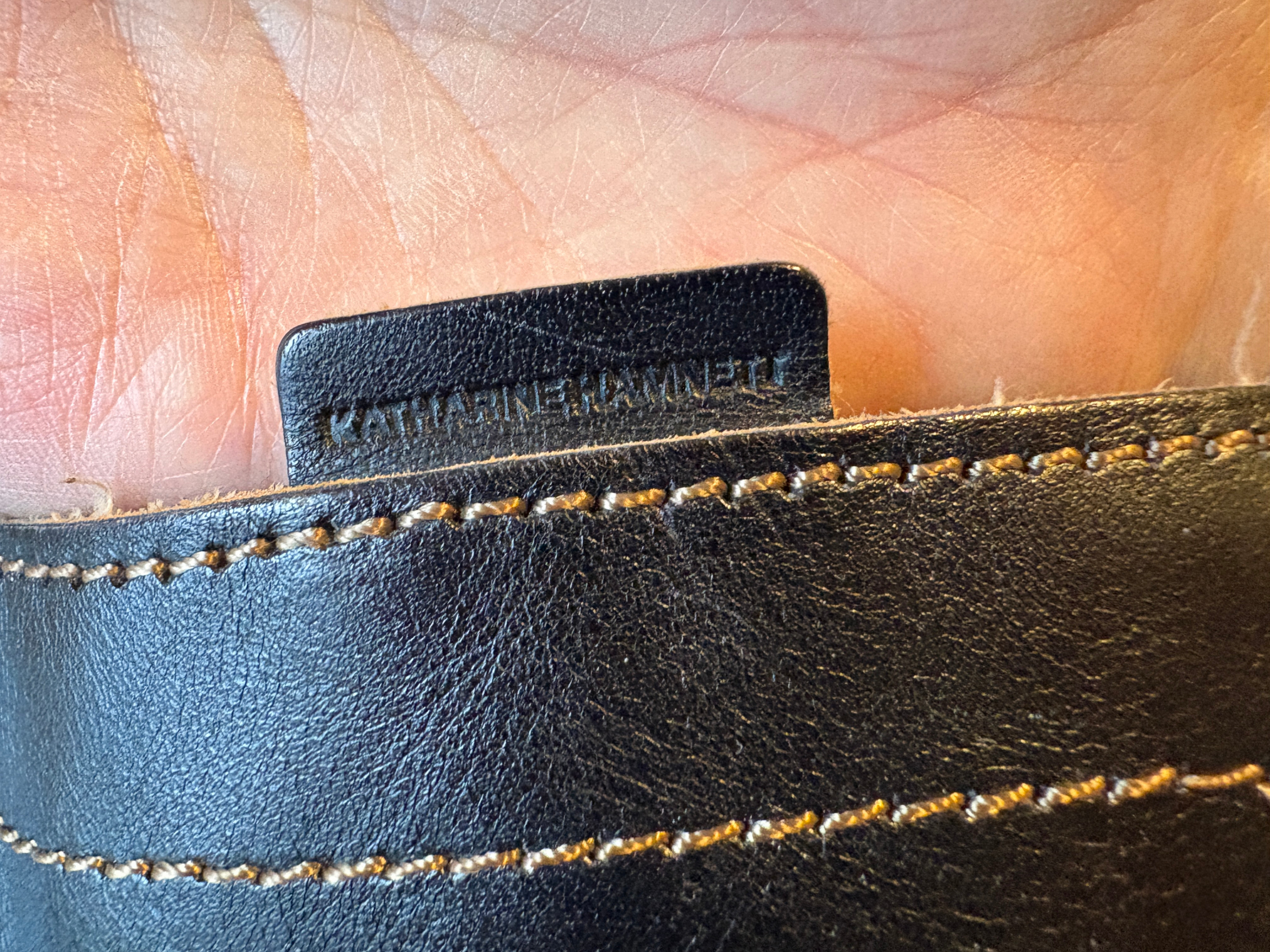 Katharine Hamnett black leather handbag - photo 4