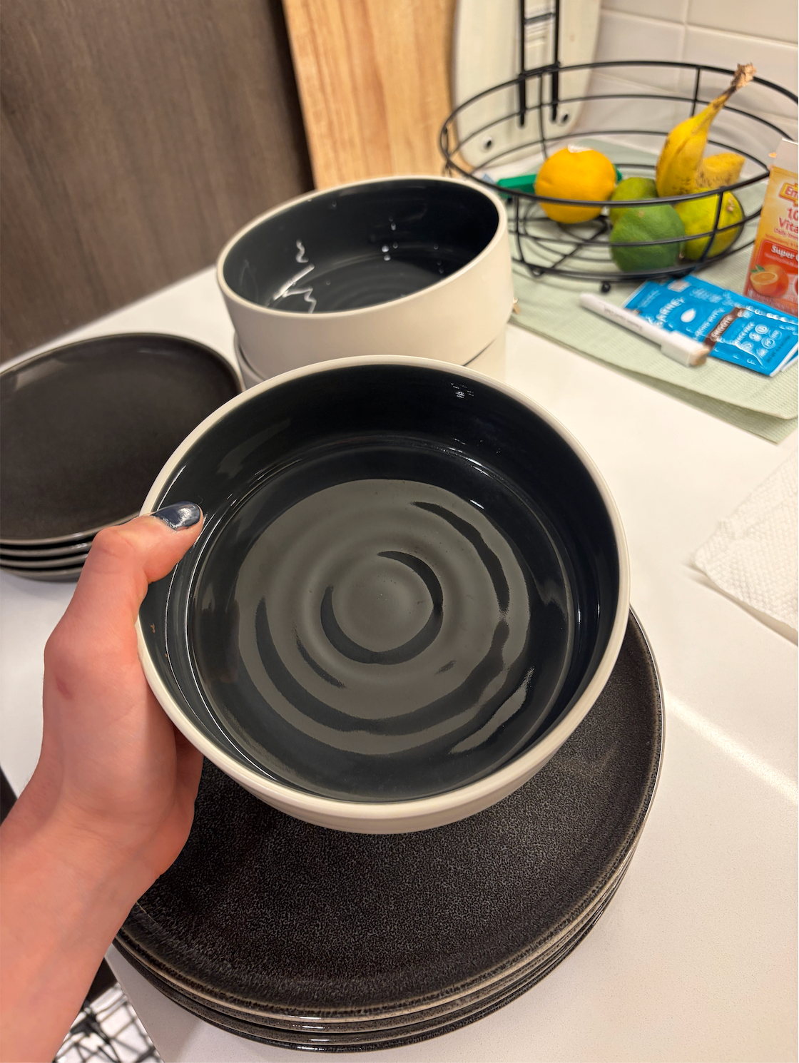 Set of Dark Gray Dinner Plates - photo 3