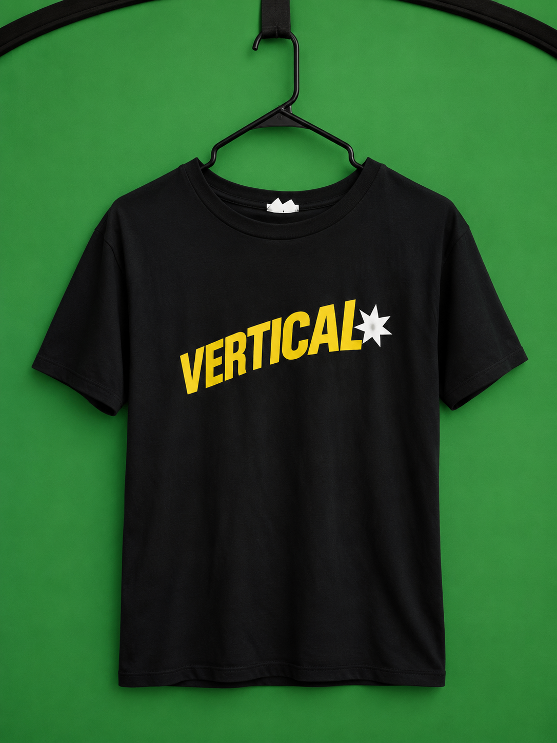 Black Vertical Graphic T-Shirt