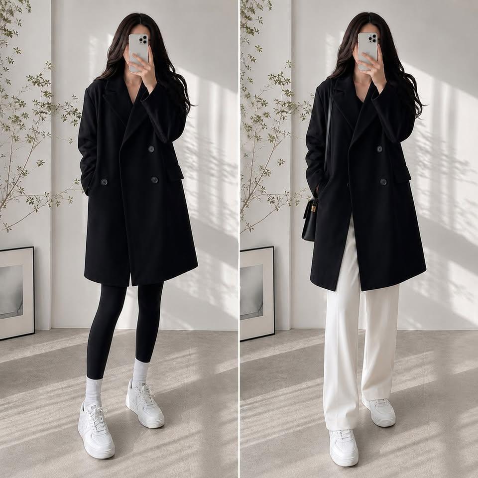 ❄️ Brand New Women’s Wool Blend Winter Overcoat | Size L–XL