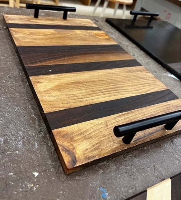 2 Different Handmade Charcuterie/Cutting Boards + Cheese Knives - photo 2