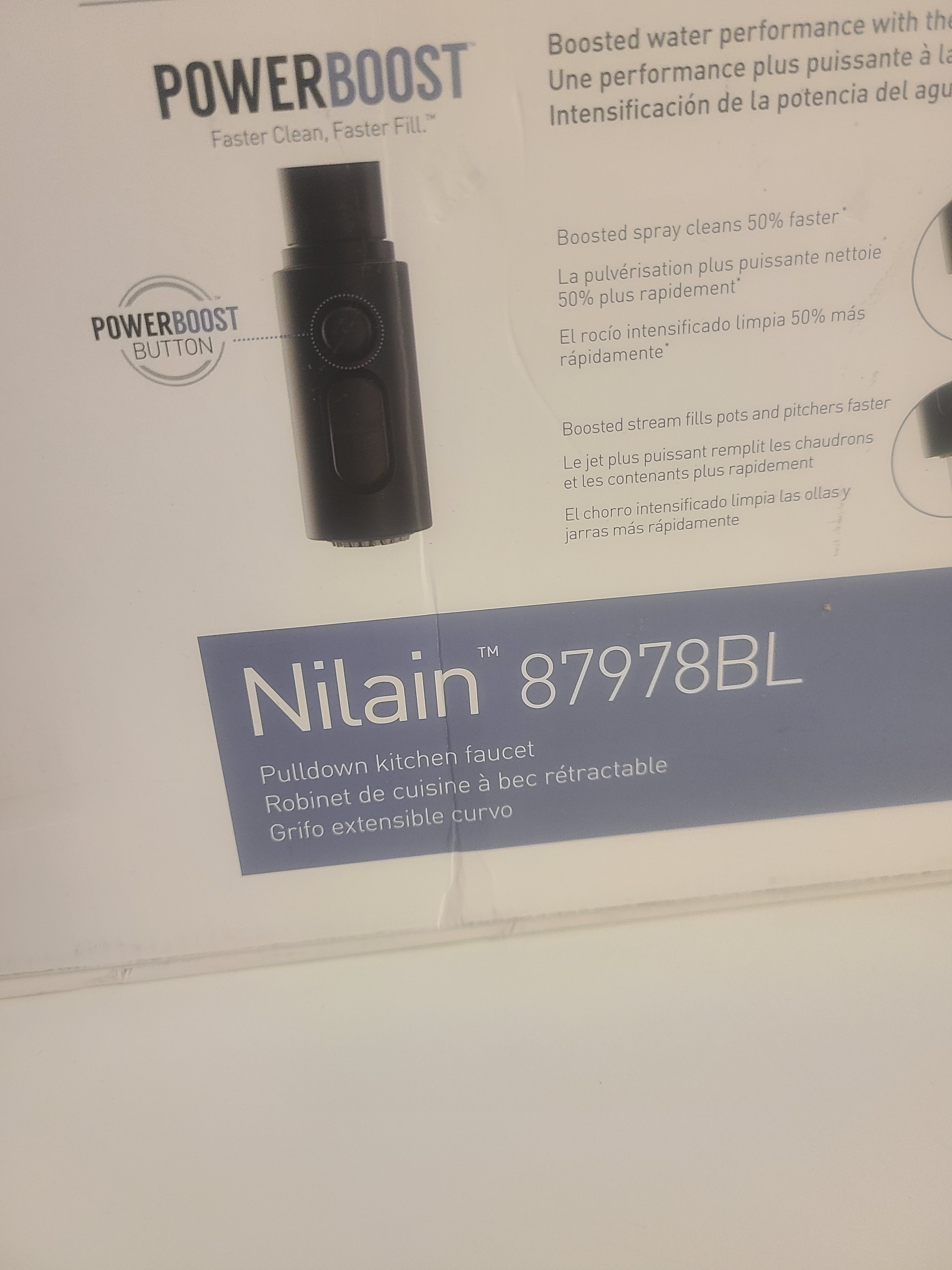 MOEN BLACK NILAIN SINGLE HANDLE PULL DOWN KITCHEN FAUCET - photo 2