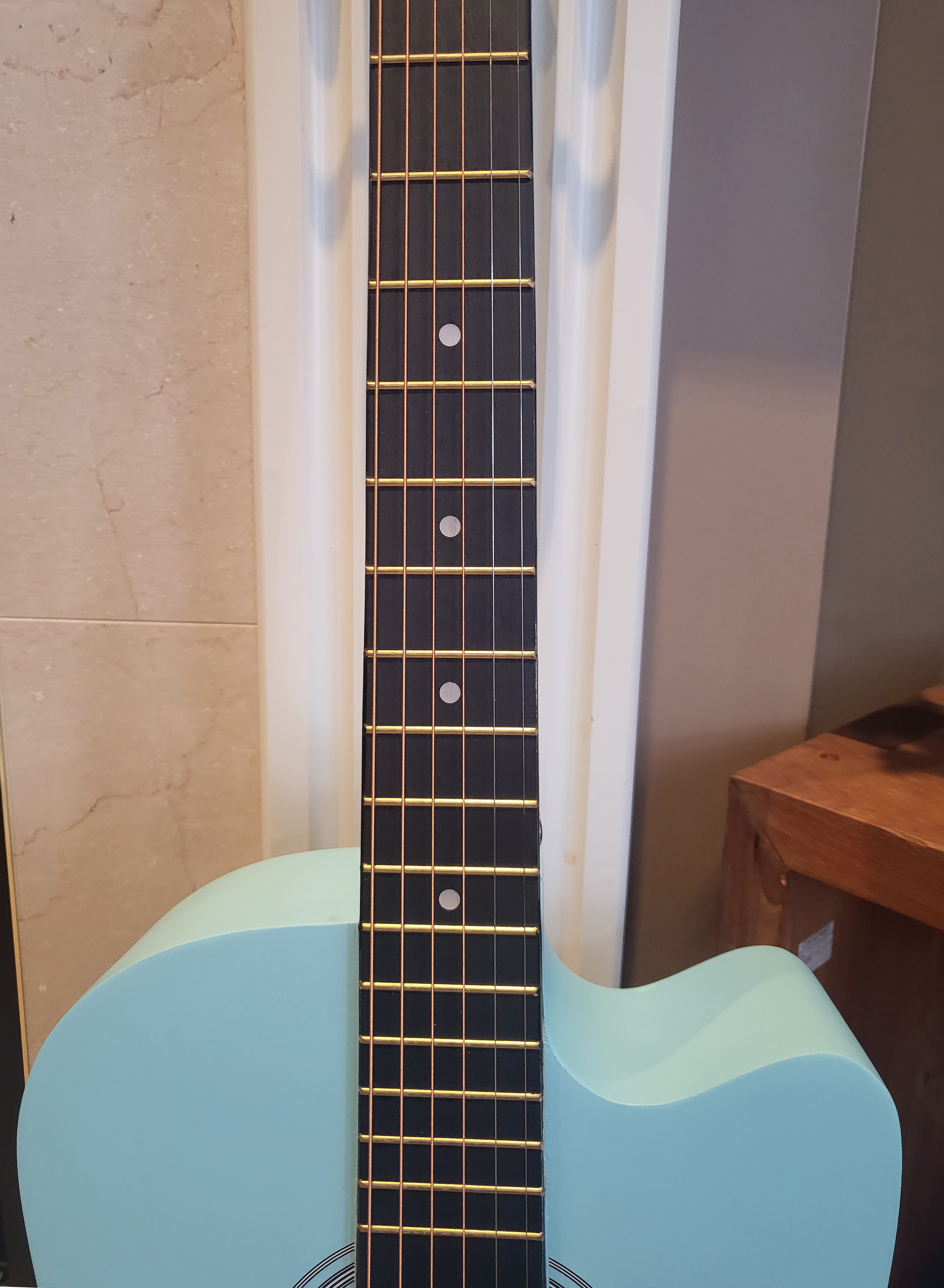 Brand New Light Blue Acoustic Guitar Perfect for Beginners 38" - photo 5