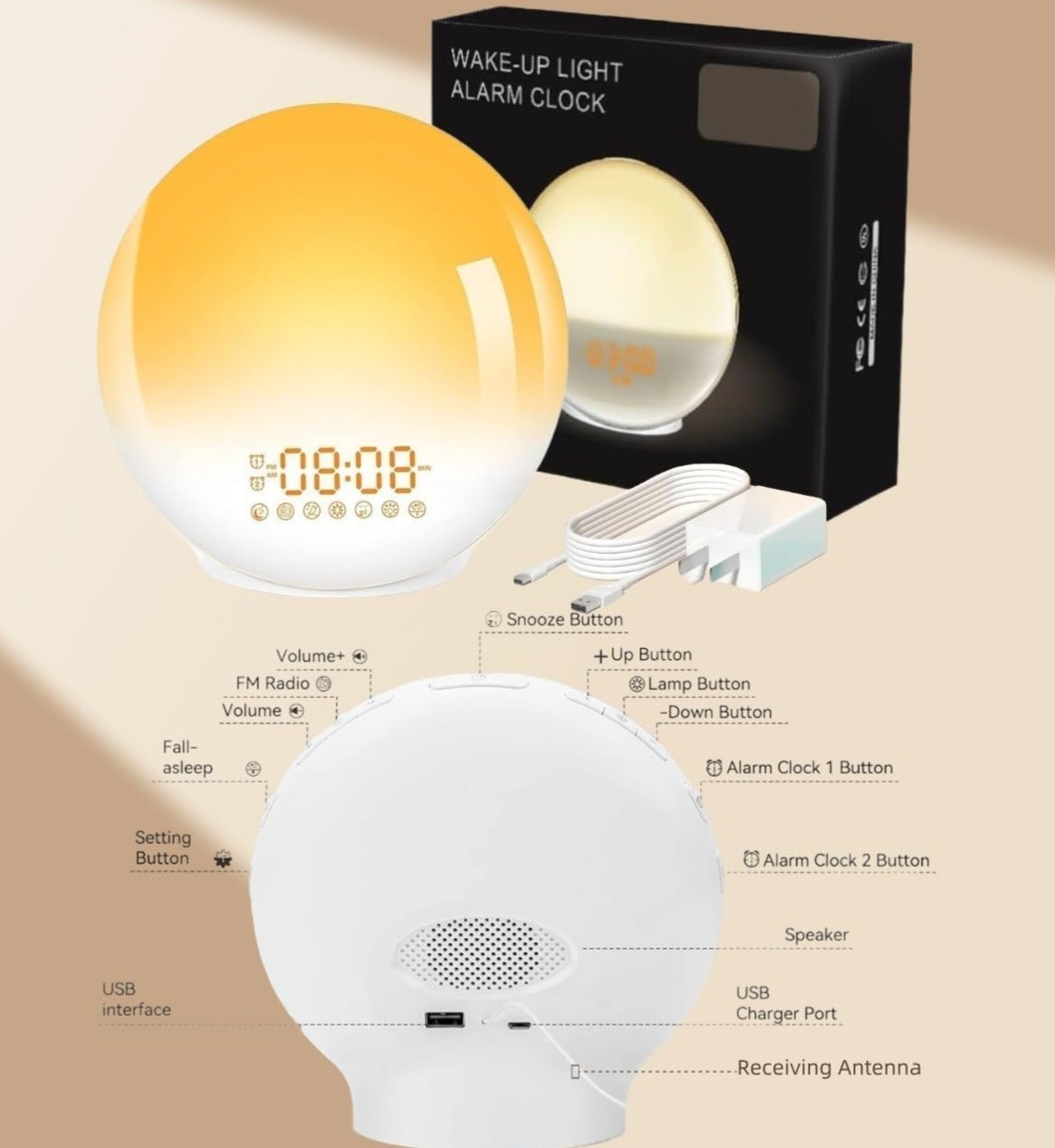 ⏰ Sunrise Alarm Clock / Wake-Up Light - photo 3