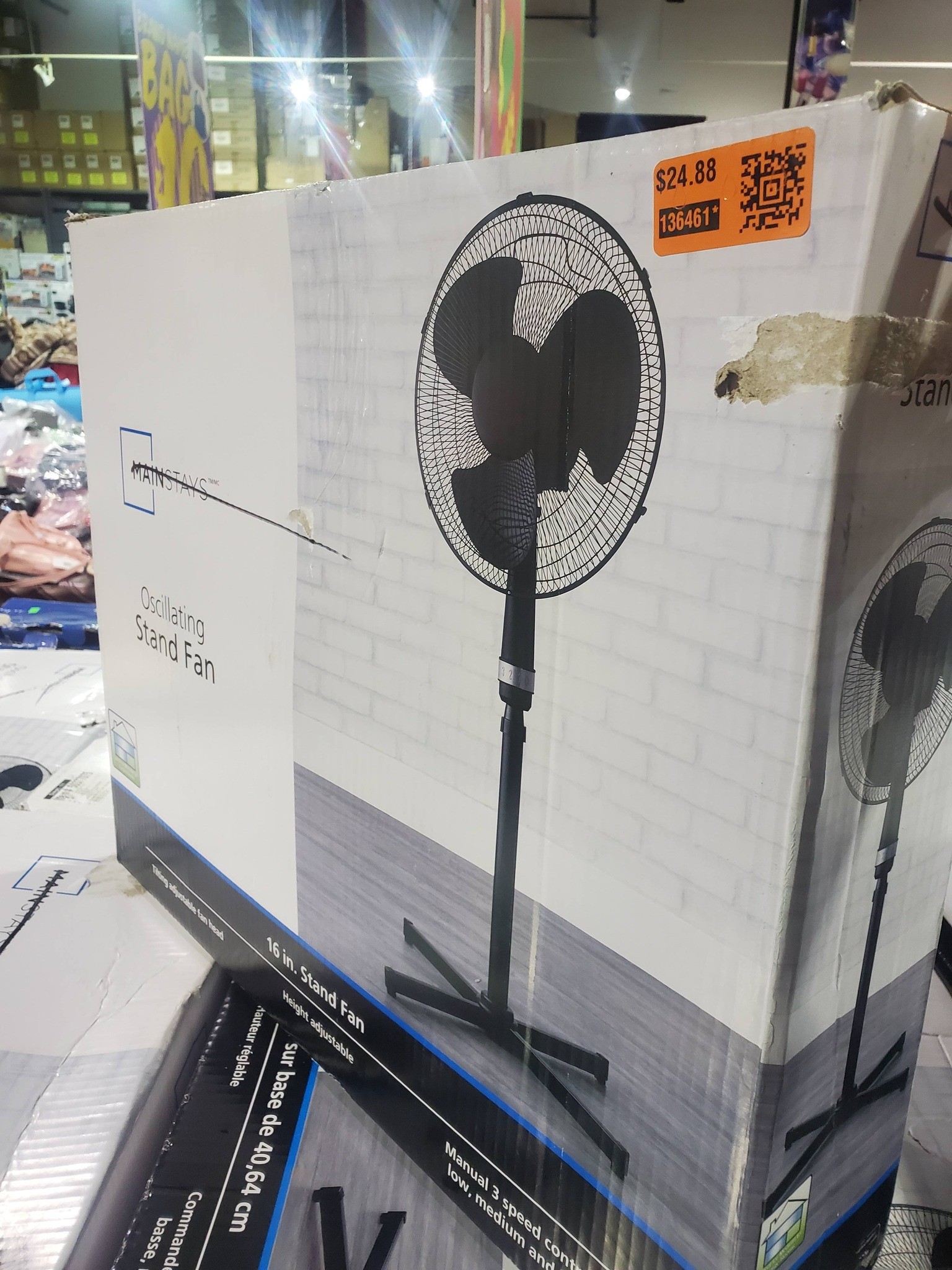 Beat the Heat! Mainstays 16" Stand Fan – Black