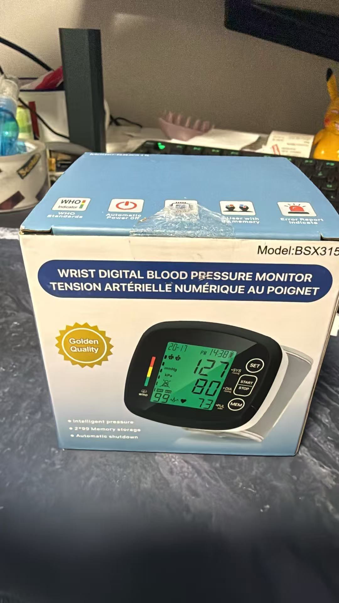 Wrist Digital Blood Pressure Monitor Automatic Pulse Meter