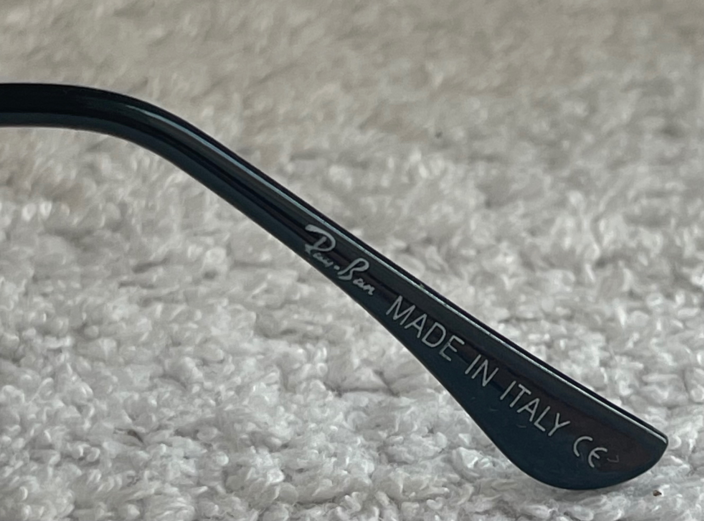 Vintage Ray-Ban Titanium Oval Sunglasses - Black (RB 8018) - photo 3