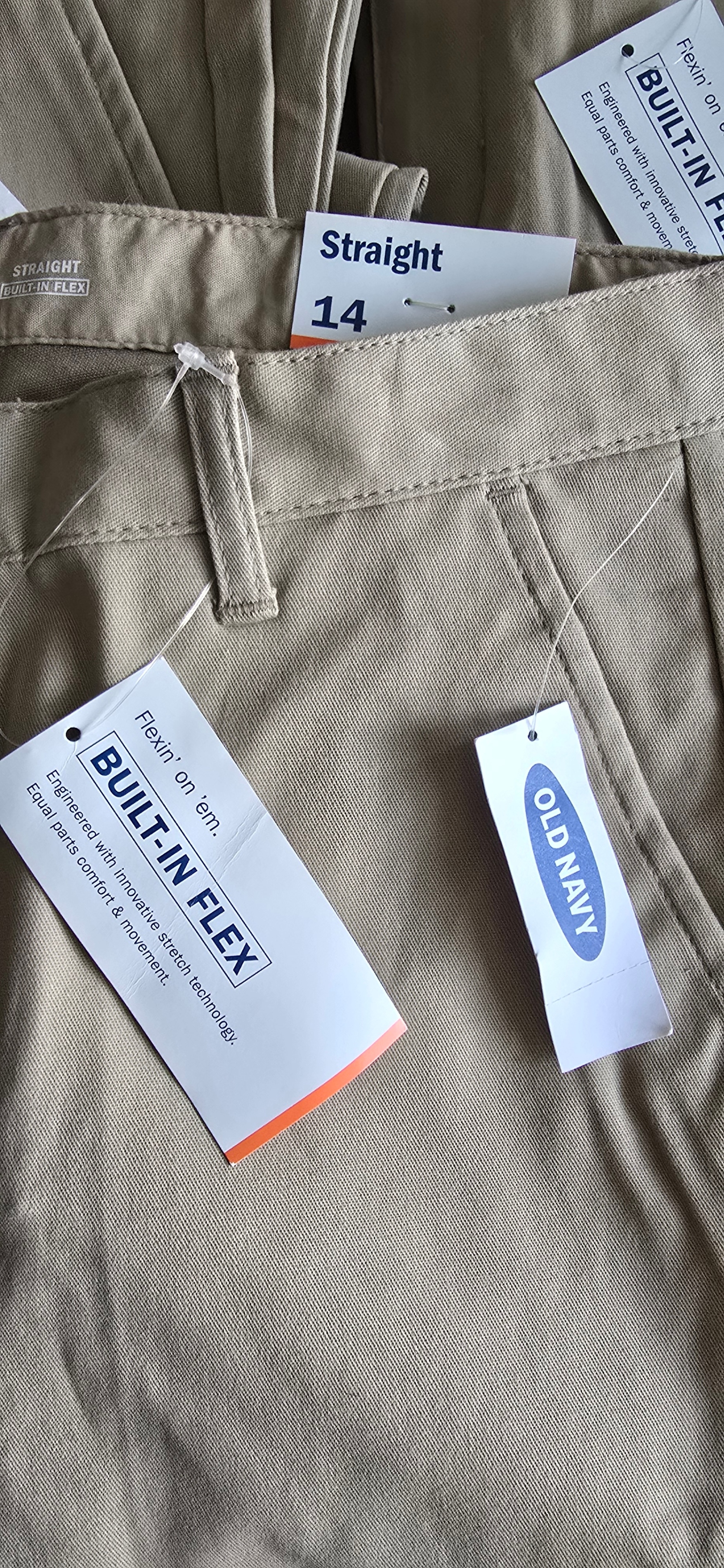 Boys Tan Old Navy Uniform Pants - photo 3