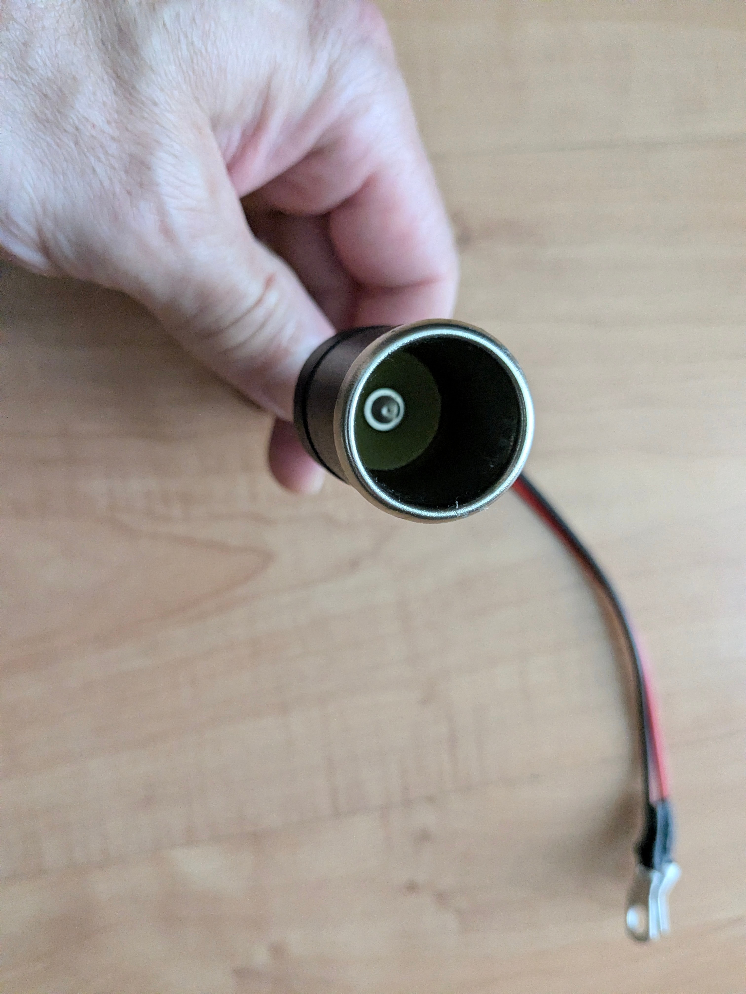 FREE: 12v battery socket adapter