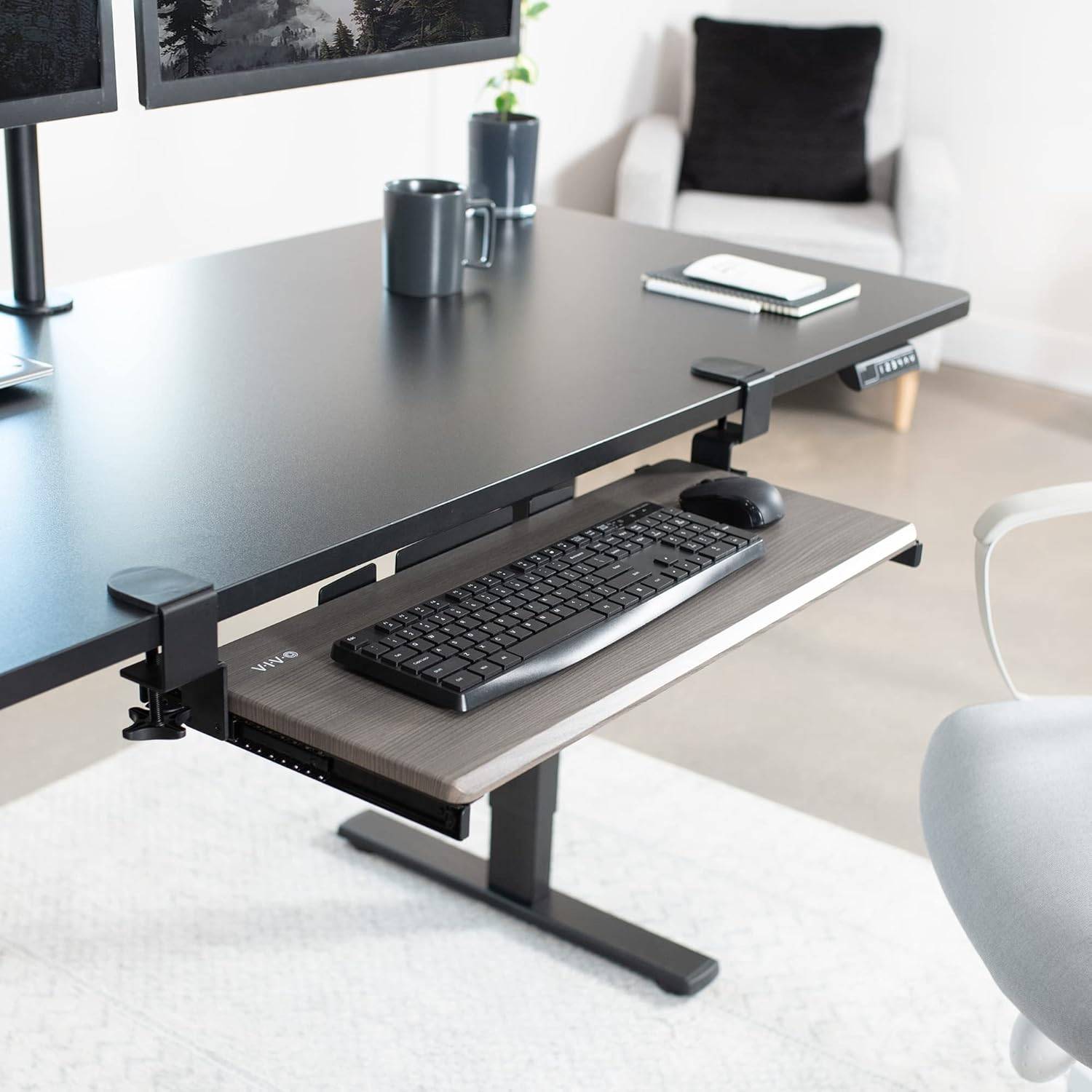 New VIVO Large Gray Keyboard/Mouse Slider Tray