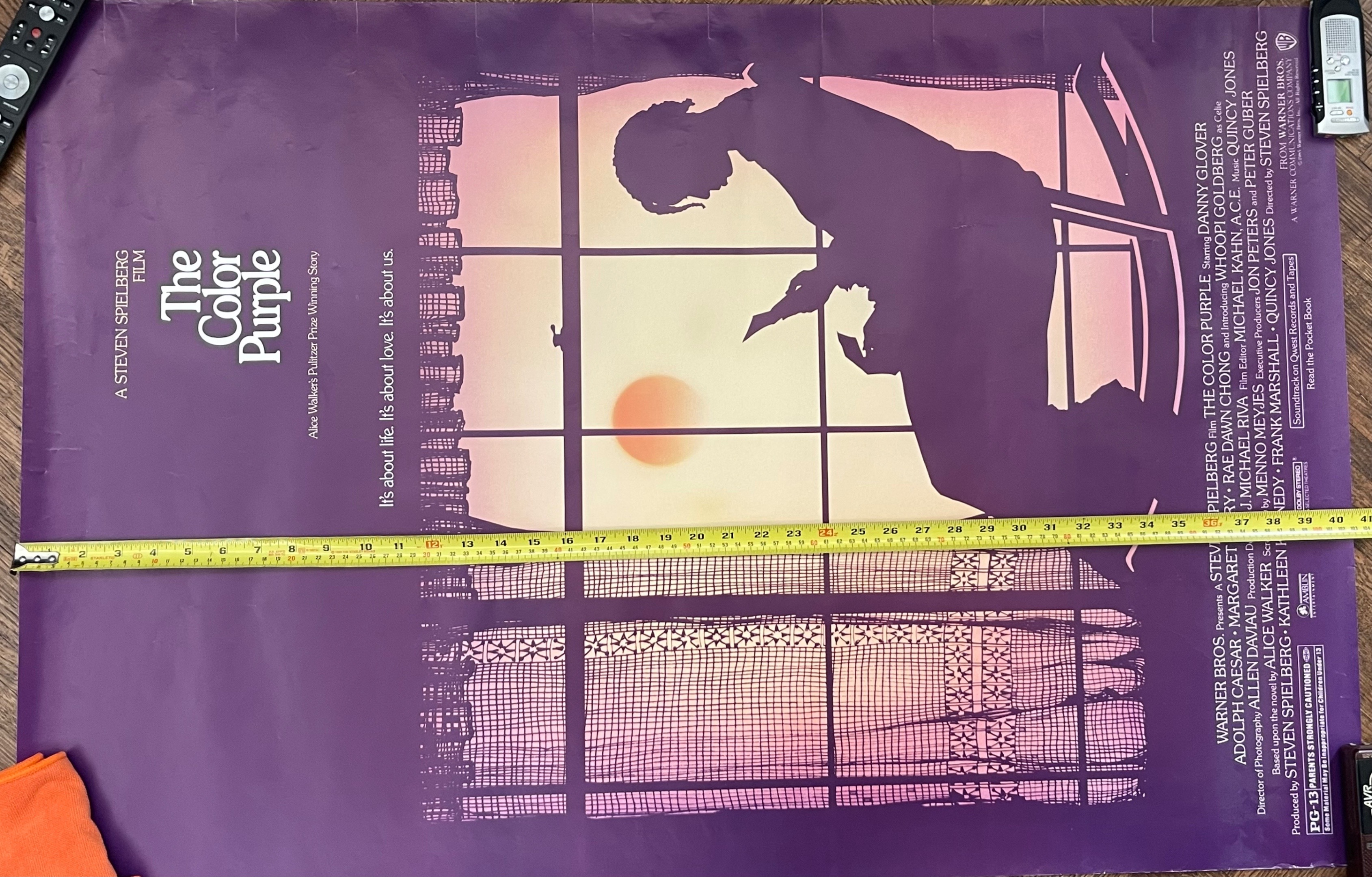 Authentic 1985 The Color Purple Movie Poster (Rolled) - photo 5