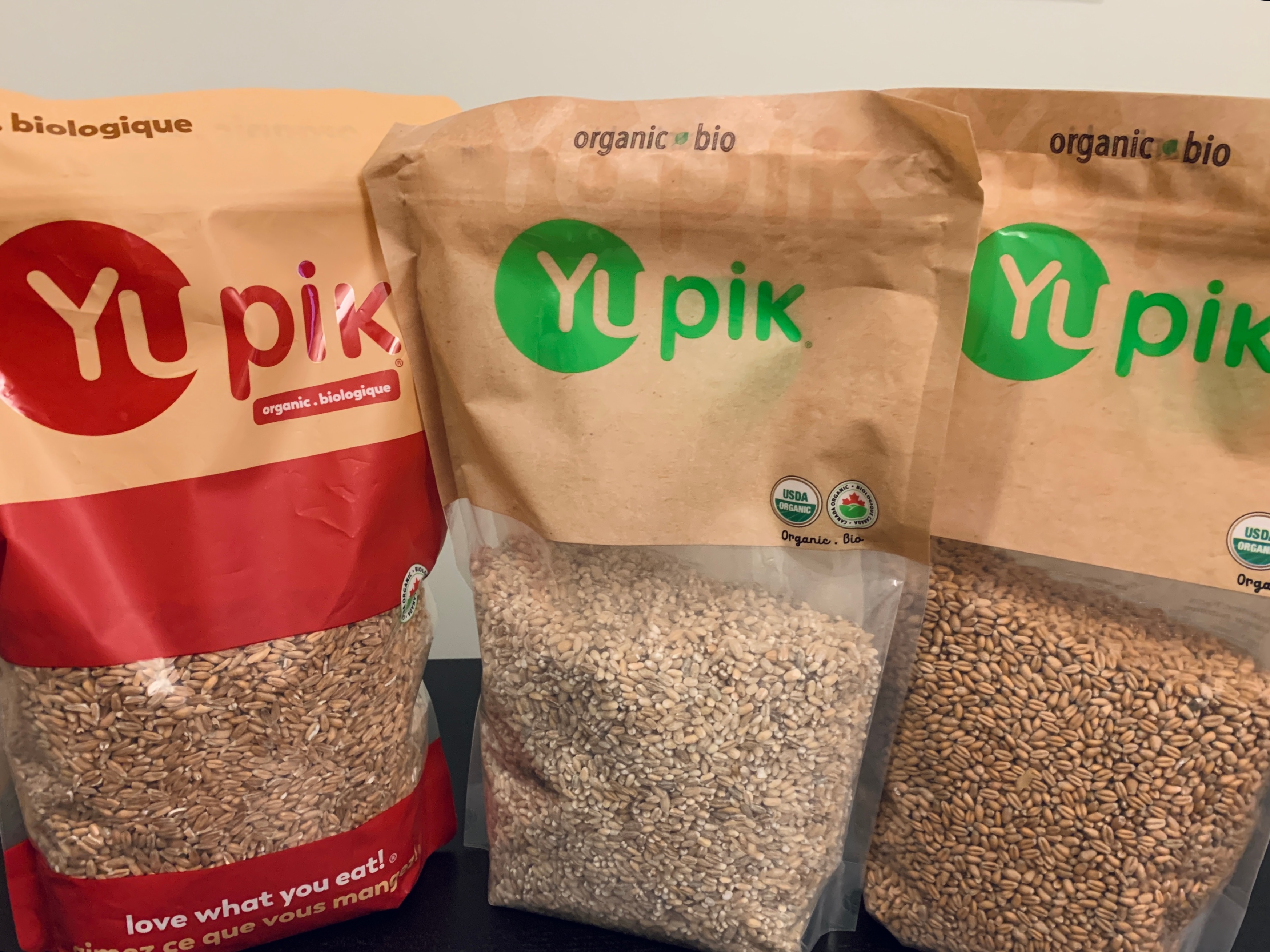 Yupik Organic Wheat, Organic Pearl Barley, Organic Spelt Kernels