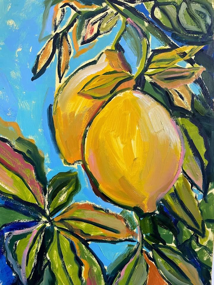 Aegean-inspired Oil Paintings of Lemons - photo 3