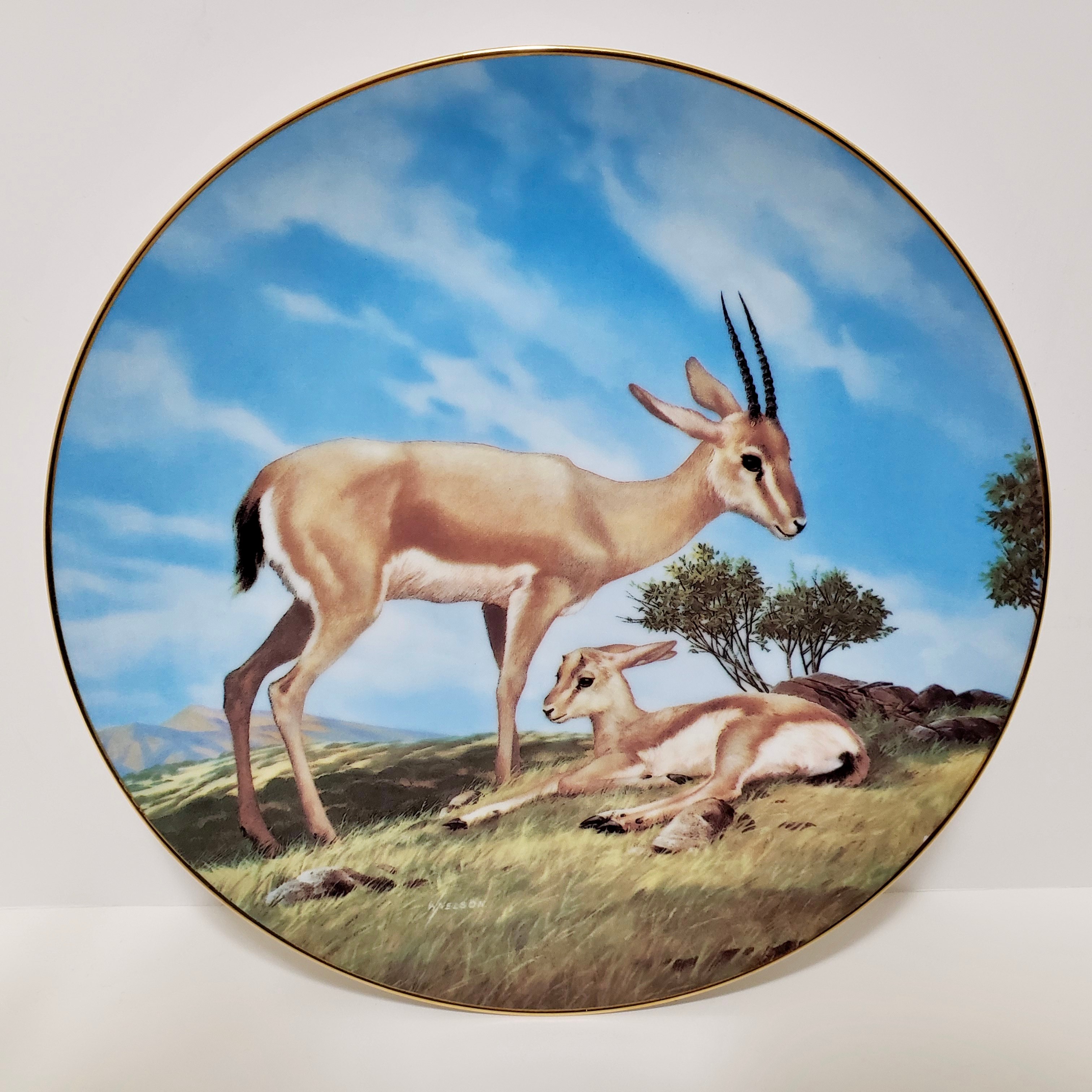 The Slender-Horned Gazelle by Will Nelson Collector Plate
