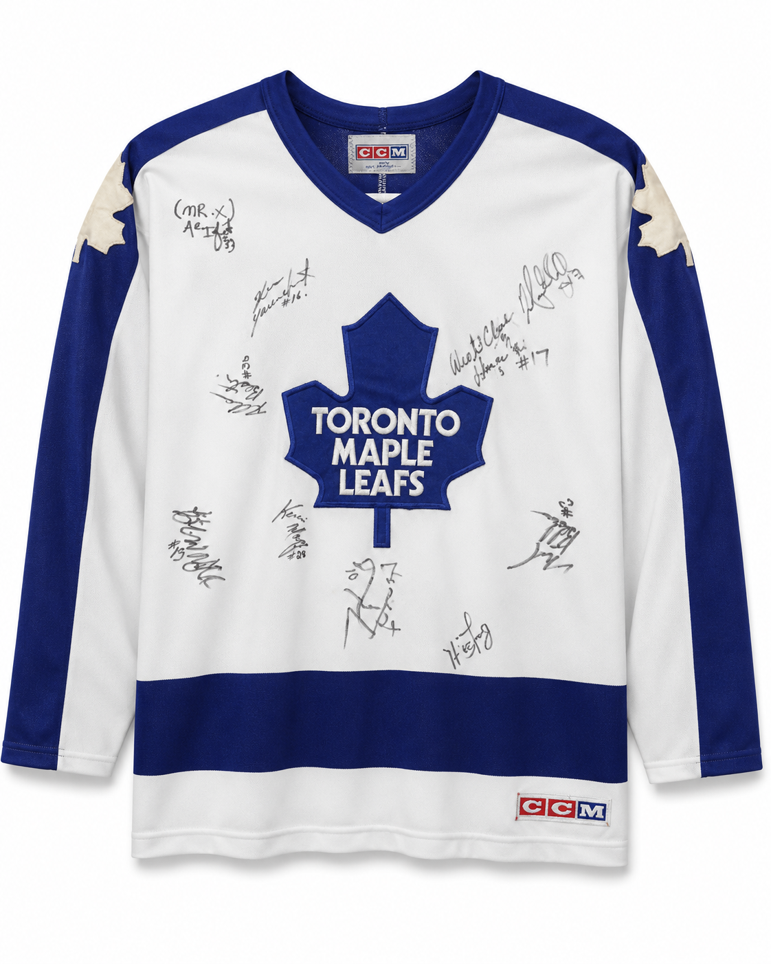 Rare Toronto Maple Leafs Clark #17 Multi-Signed CCM Jersey